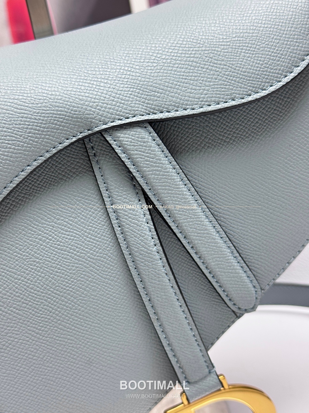 디올 새들 레더 CD로고 라지 숄더백 Dior Saddle Leather CD Logo Black Large Shoulder Bag 24cm 6