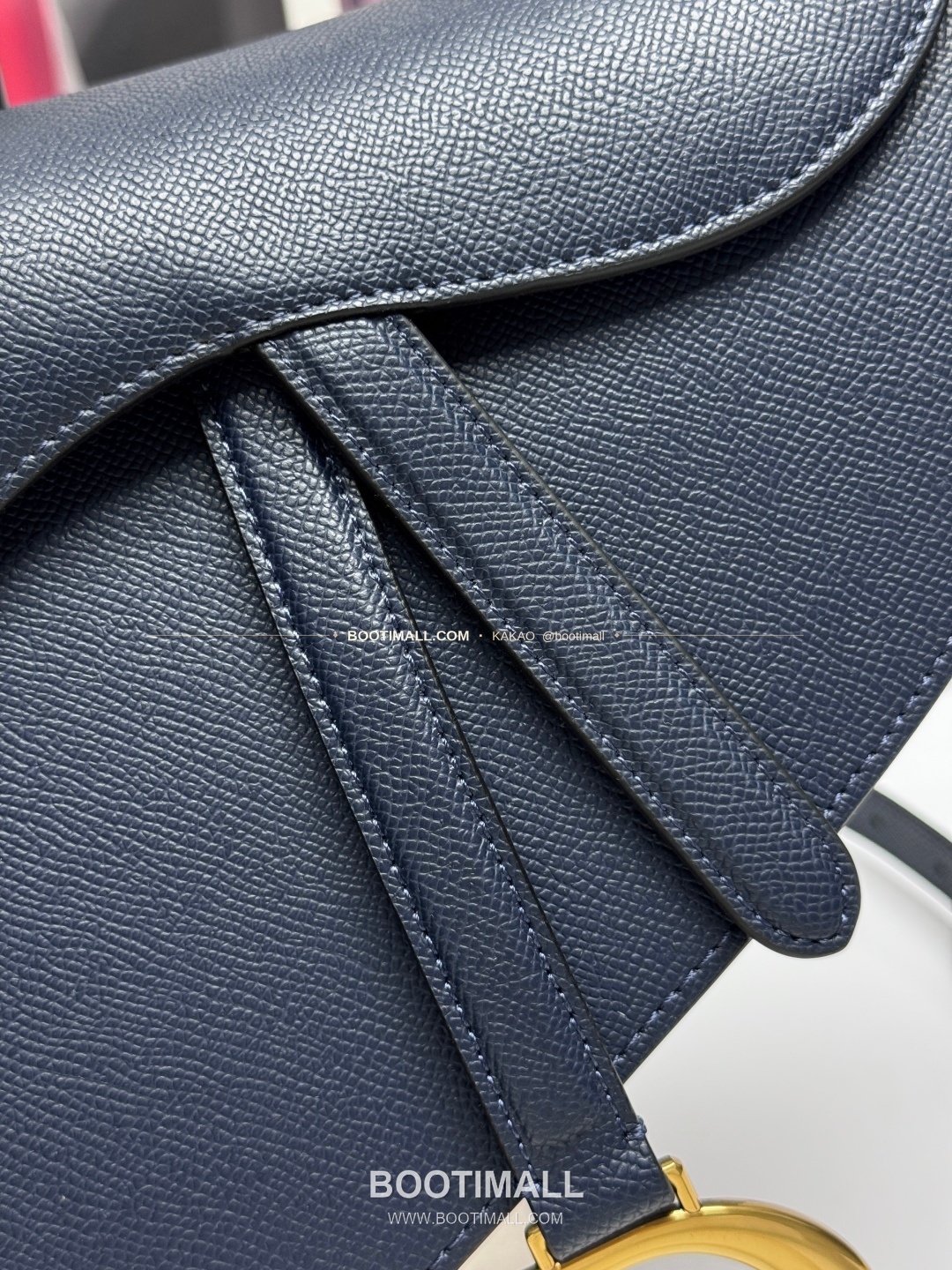 디올 새들 레더 CD로고 라지 숄더백 Dior Saddle Leather CD Logo Black Large Shoulder Bag 24cm 4