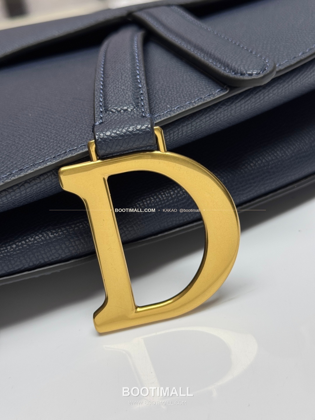 디올 새들 레더 CD로고 라지 숄더백 Dior Saddle Leather CD Logo Black Large Shoulder Bag 24cm 7