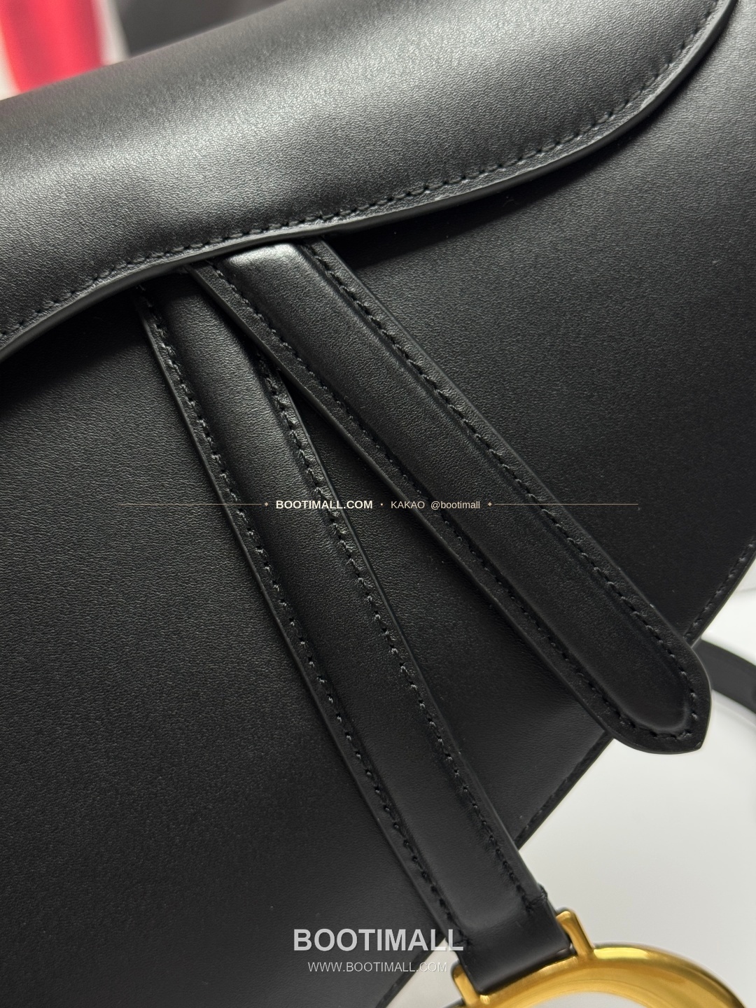 디올 새들 레더 CD로고 라지 숄더백 Dior Saddle Leather CD Logo Black Large Shoulder Bag 24cm 5