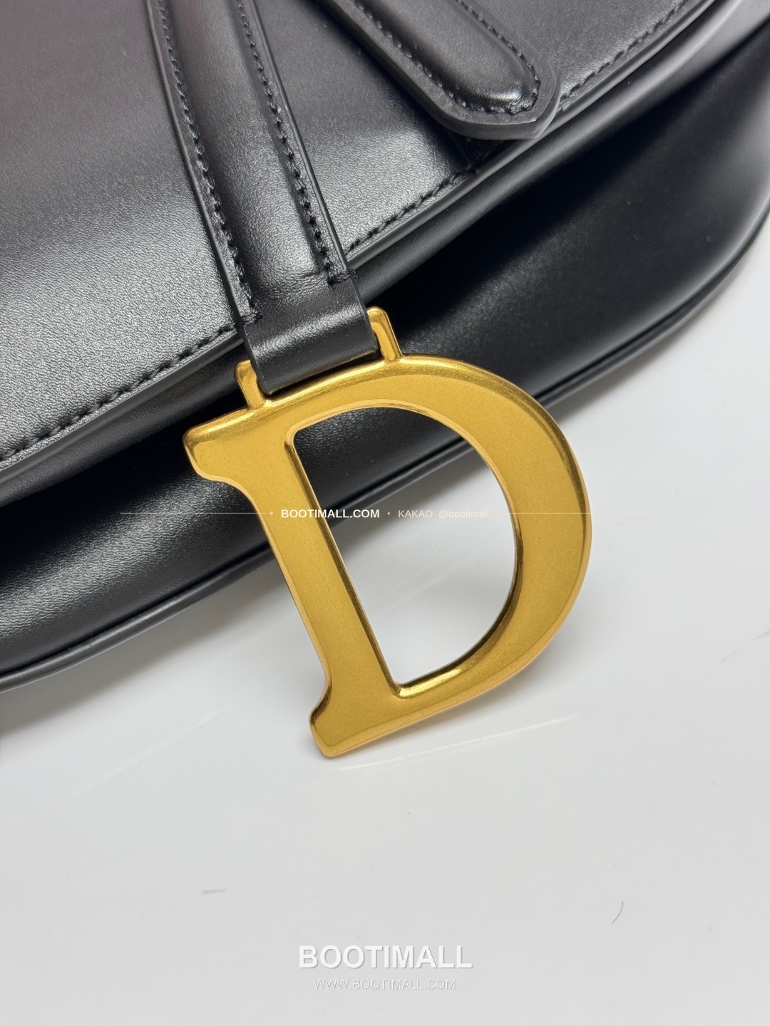 디올 새들 레더 CD로고 라지 숄더백 Dior Saddle Leather CD Logo Black Large Shoulder Bag 24cm 7