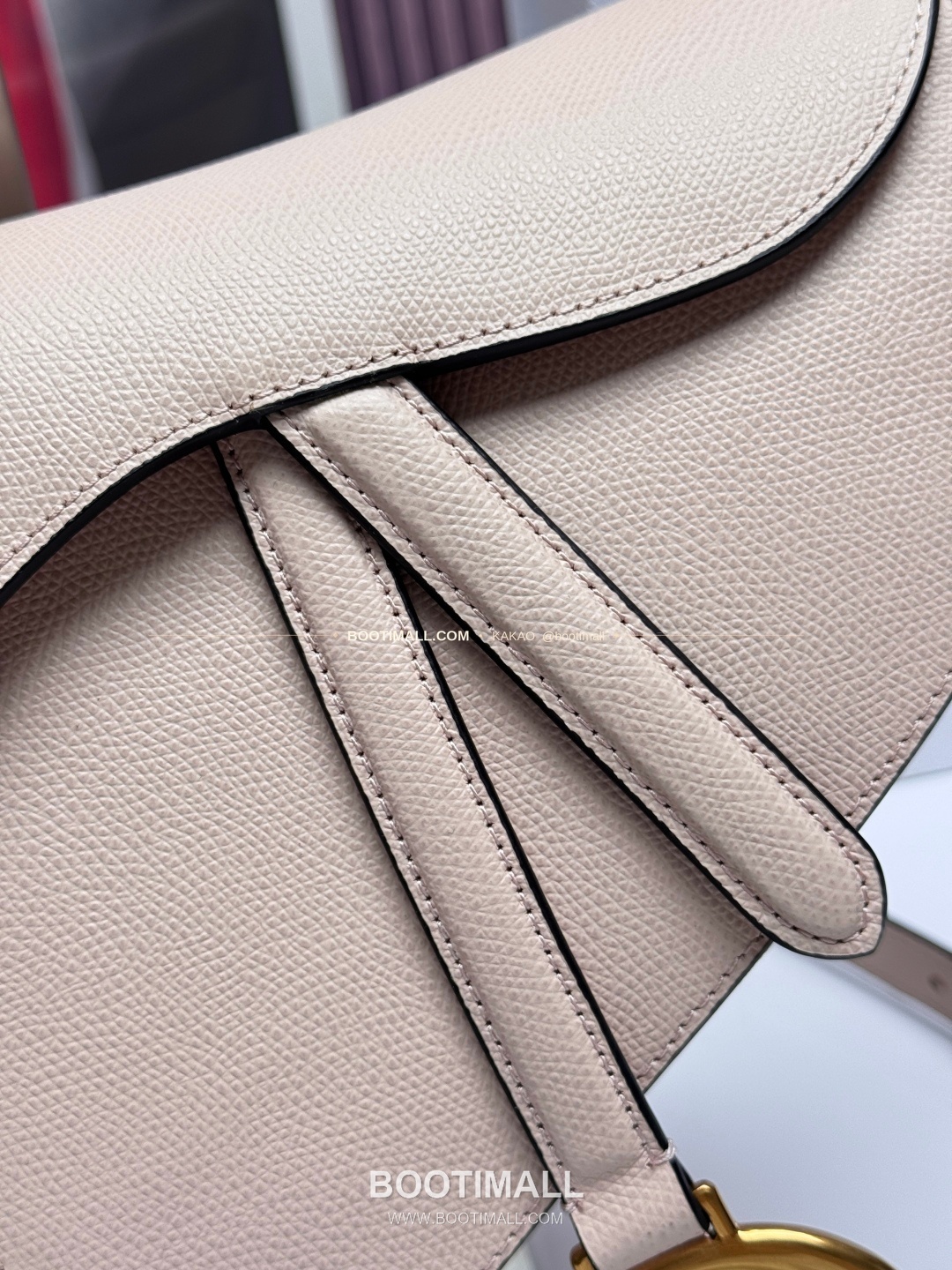 디올 새들 레더 CD로고 라지 숄더백 Dior Saddle Leather CD Logo Black Large Shoulder Bag 24cm 5