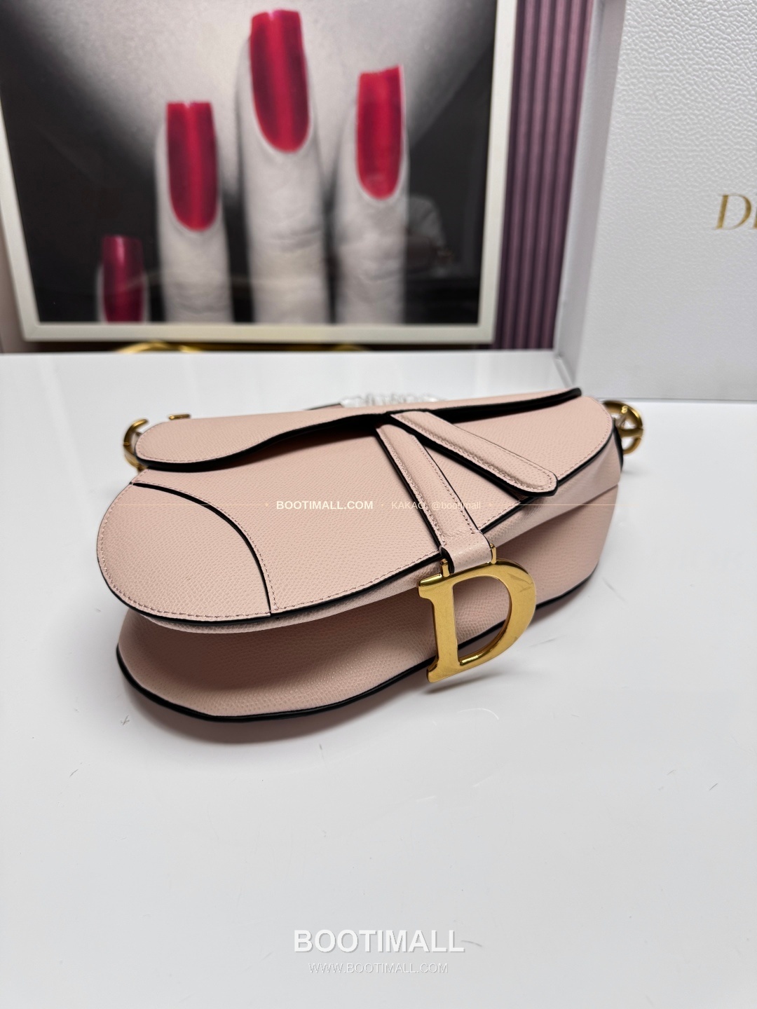 디올 새들 레더 CD로고 라지 숄더백 Dior Saddle Leather CD Logo Black Large Shoulder Bag 24cm 6