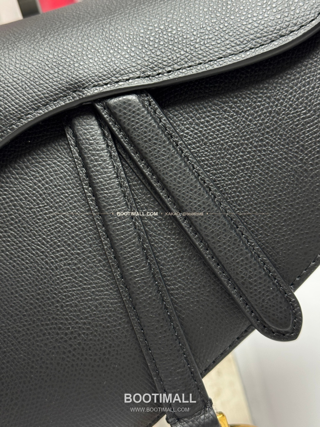 디올 새들 레더 CD로고 라지 숄더백 Dior Saddle Leather CD Logo Black Large Shoulder Bag 24cm 4