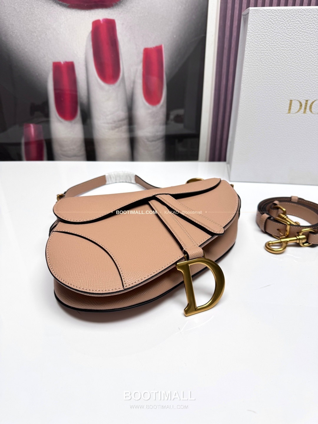 디올 새들 레더 CD로고 라지 숄더백 Dior Saddle Leather CD Logo Black Large Shoulder Bag 24cm 4