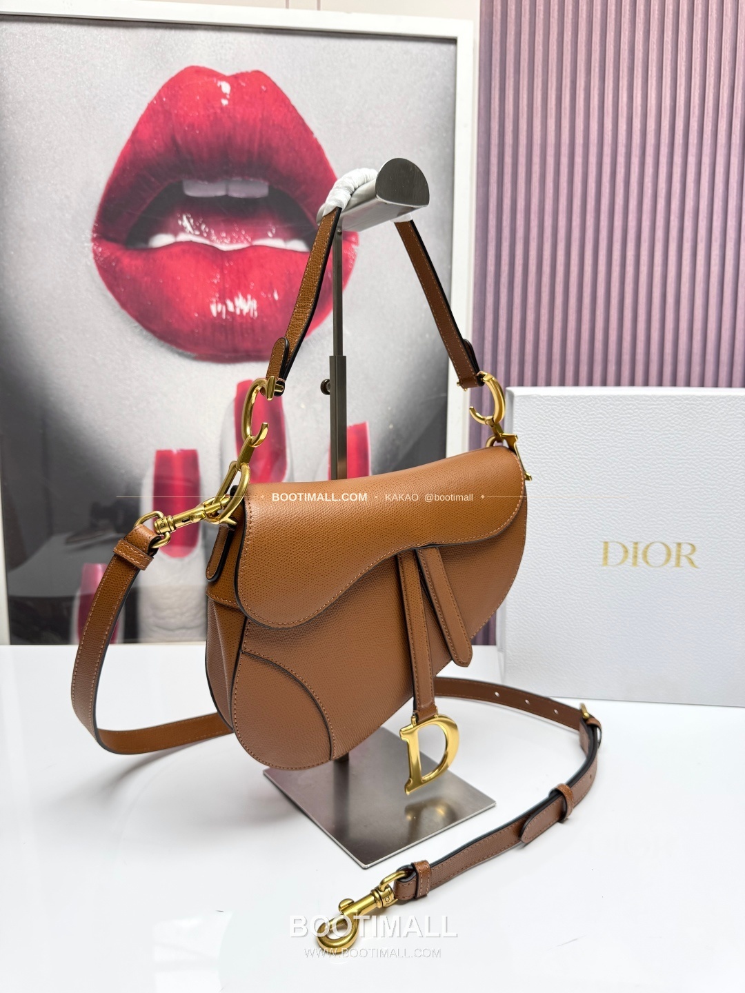 디올 새들 레더 CD로고 라지 숄더백 Dior Saddle Leather CD Logo Black Large Shoulder Bag 24cm 2