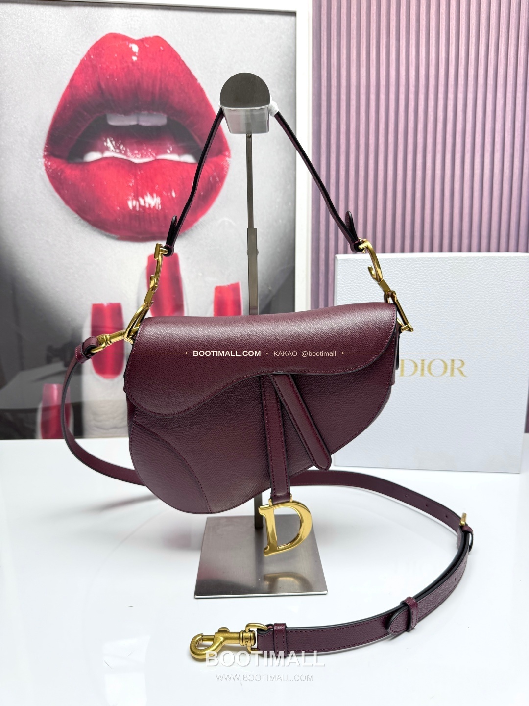 디올 새들 레더 CD로고 라지 숄더백 Dior Saddle Leather CD Logo Black Large Shoulder Bag 24cm 1