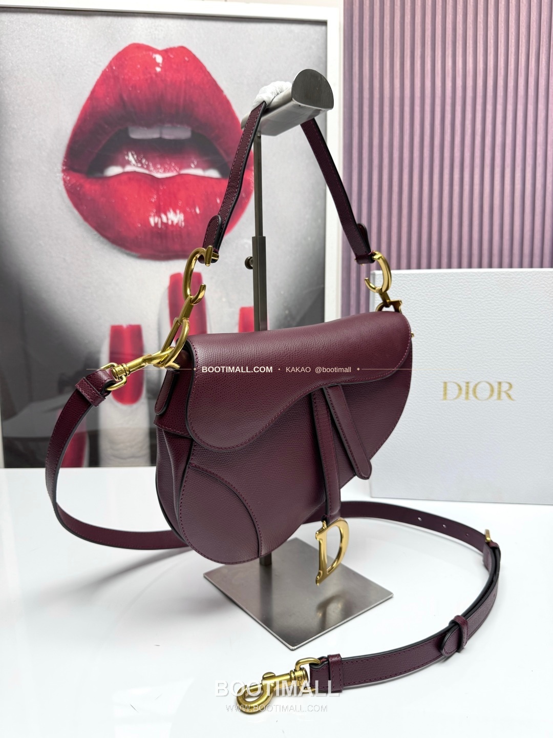 디올 새들 레더 CD로고 라지 숄더백 Dior Saddle Leather CD Logo Black Large Shoulder Bag 24cm 2
