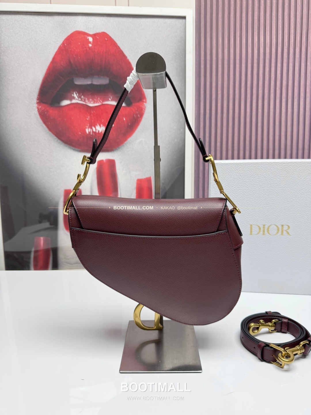 디올 새들 레더 CD로고 라지 숄더백 Dior Saddle Leather CD Logo Black Large Shoulder Bag 24cm 3