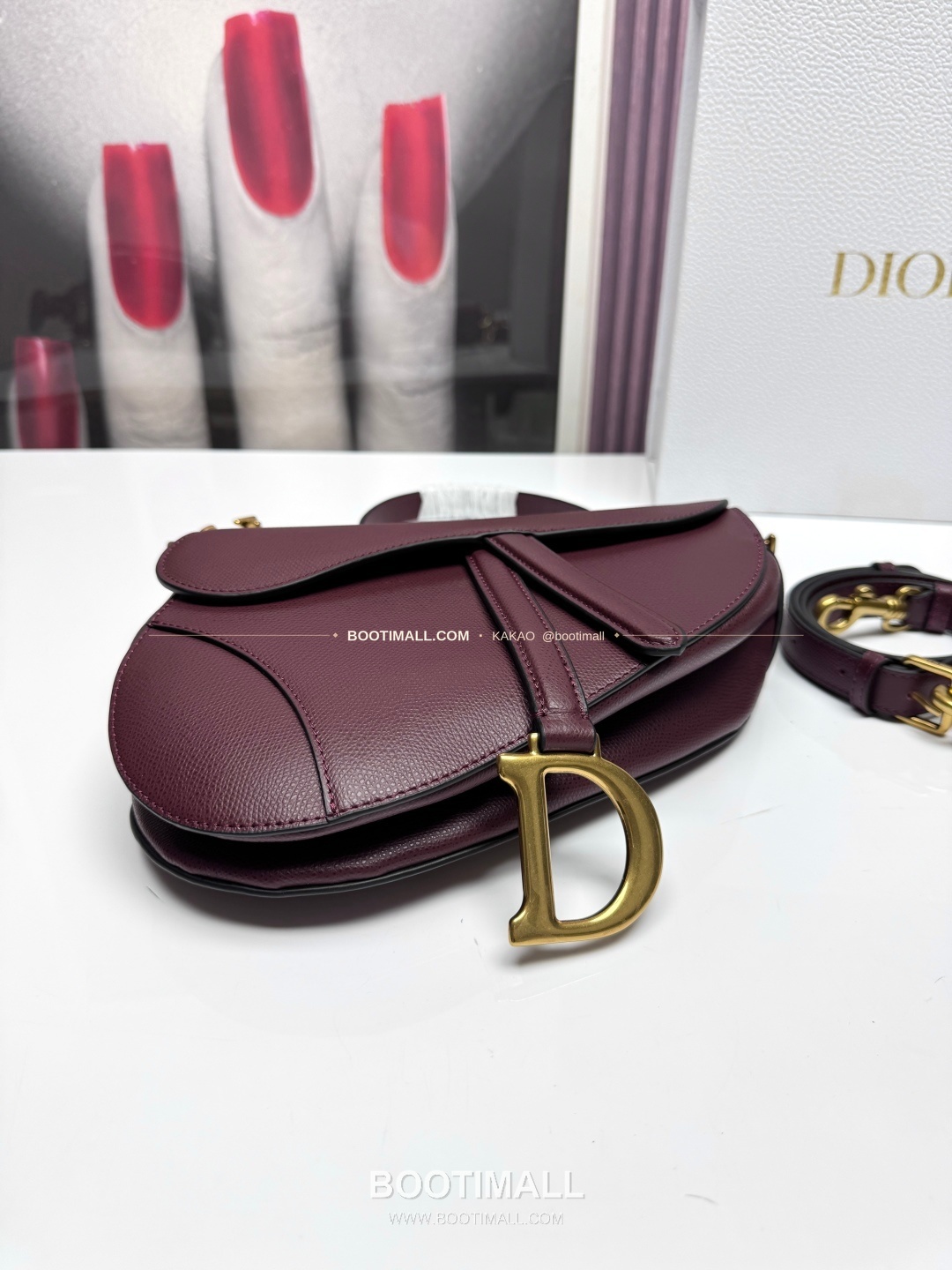 디올 새들 레더 CD로고 라지 숄더백 Dior Saddle Leather CD Logo Black Large Shoulder Bag 24cm 4