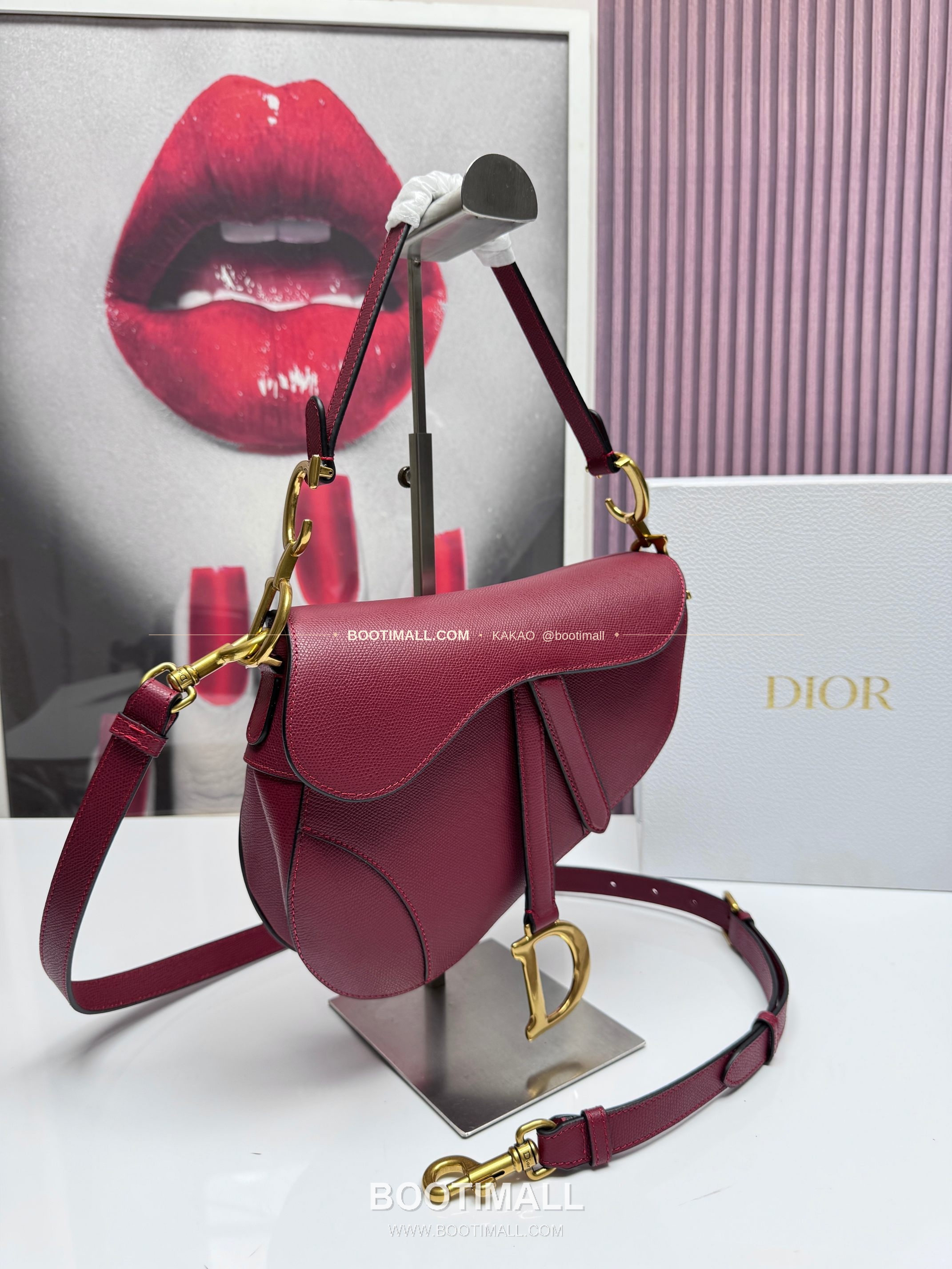 디올 새들 레더 CD로고 라지 숄더백 Dior Saddle Leather CD Logo Black Large Shoulder Bag 24cm 2