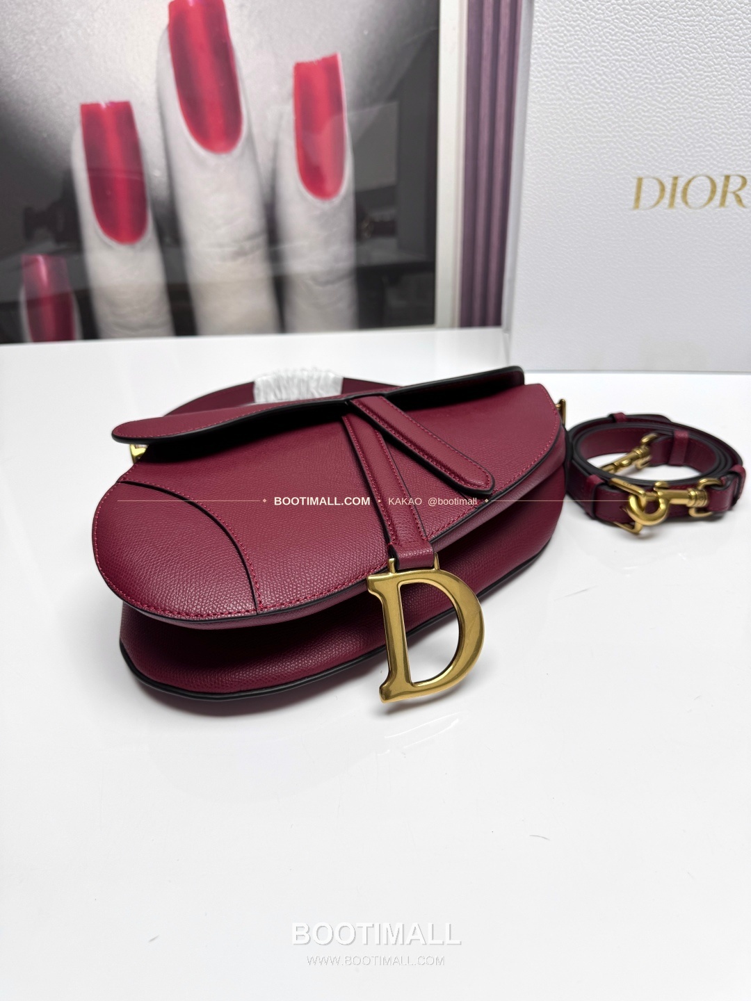 디올 새들 레더 CD로고 라지 숄더백 Dior Saddle Leather CD Logo Black Large Shoulder Bag 24cm 6
