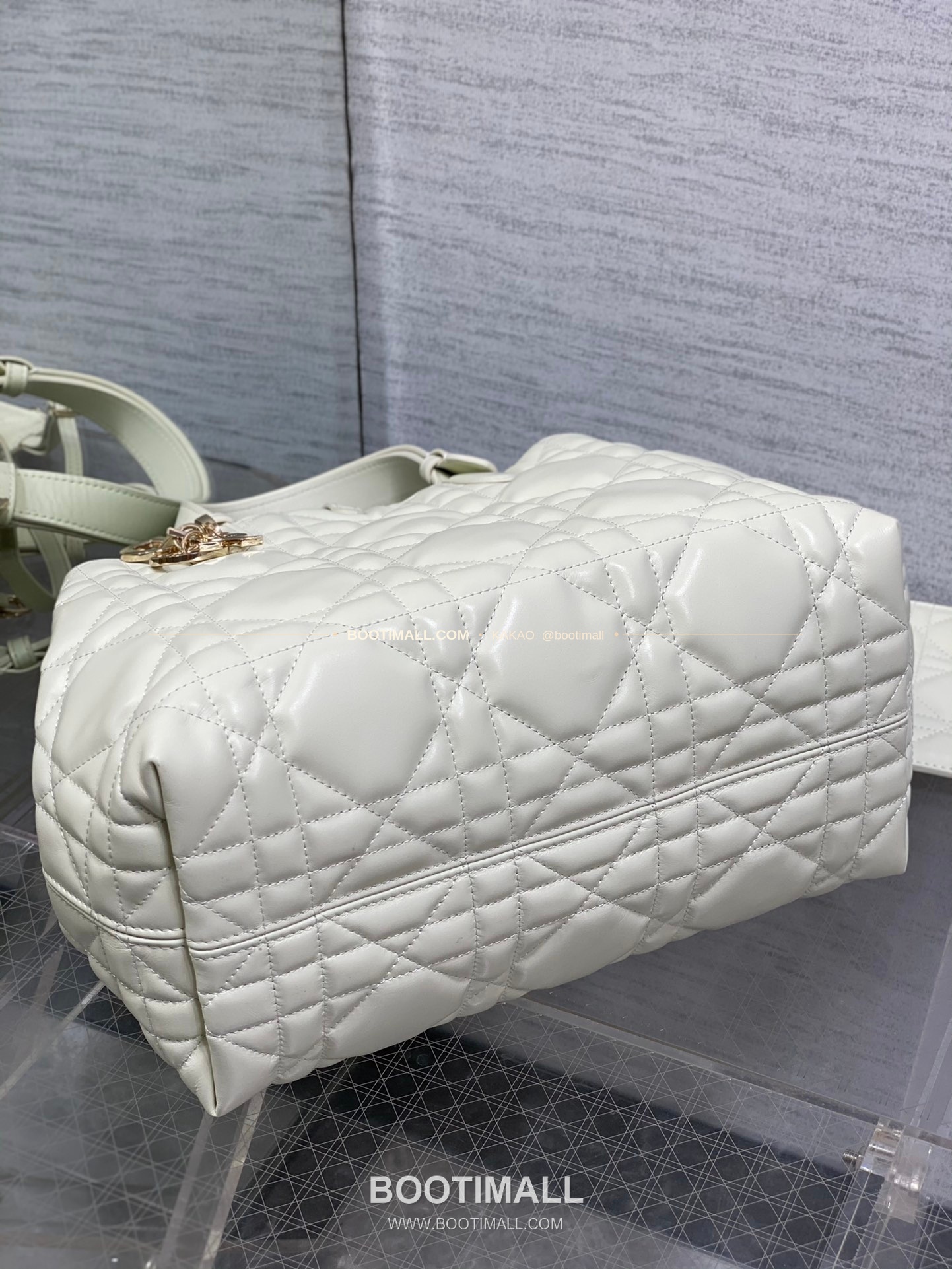 디올 투주르 카프스킨 카나쥬 아이보리 토트백 Dior Toujours Calfskin Cannage Ivory Tote Bag 2821 28.5cm 7