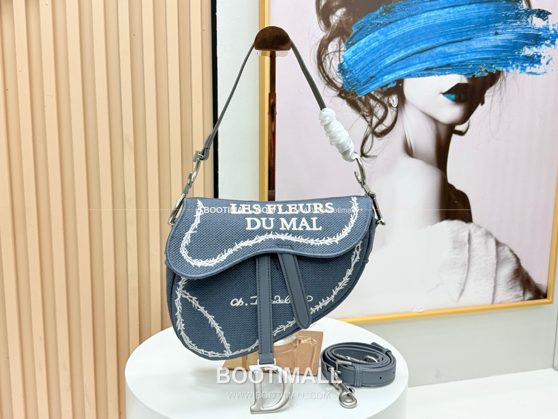 디올 새들 자수 패브릭 멀티 라지 숄더백 Dior Saddle Embroidered Fabric Multi Large Shoulder Bag 9930 24cm 1