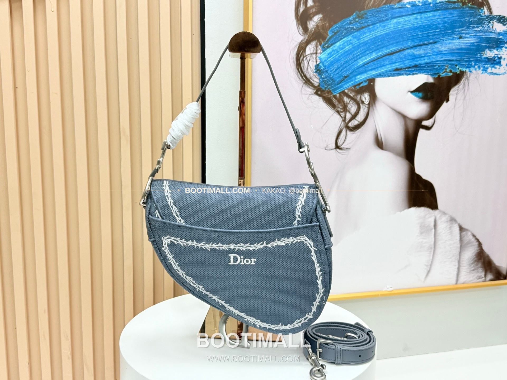 디올 새들 자수 패브릭 멀티 라지 숄더백 Dior Saddle Embroidered Fabric Multi Large Shoulder Bag 9930 24cm 4