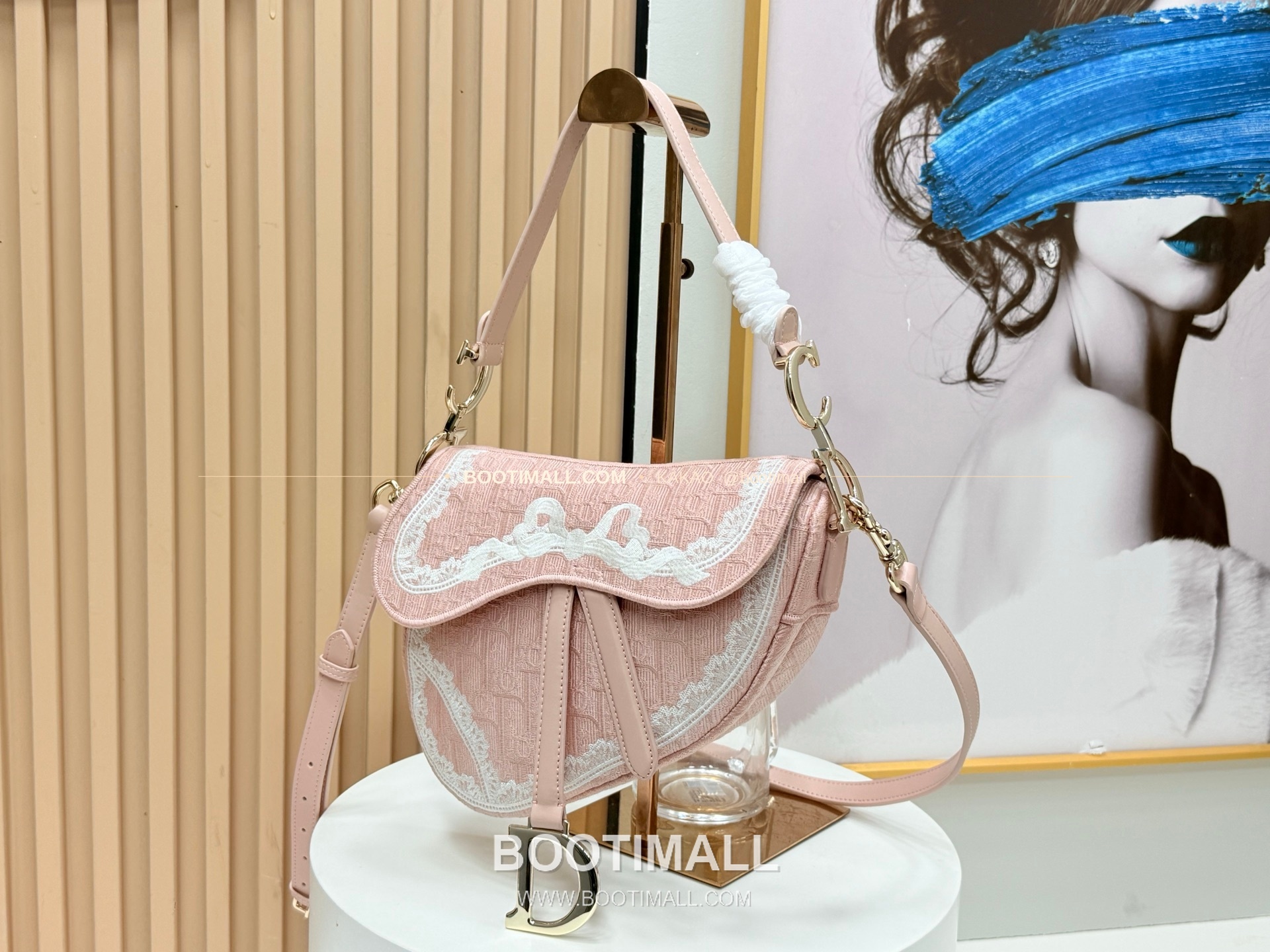 디올 새들 자수 패브릭 멀티 라지 숄더백 Dior Saddle Embroidered Fabric Multi Large Shoulder Bag 9930 24cm 3