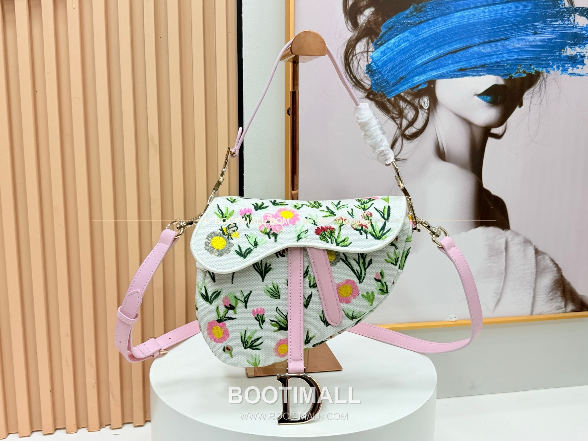 디올 새들 자수 패브릭 멀티 라지 숄더백 Dior Saddle Embroidered Fabric Multi Large Shoulder Bag 9930 24cm 1