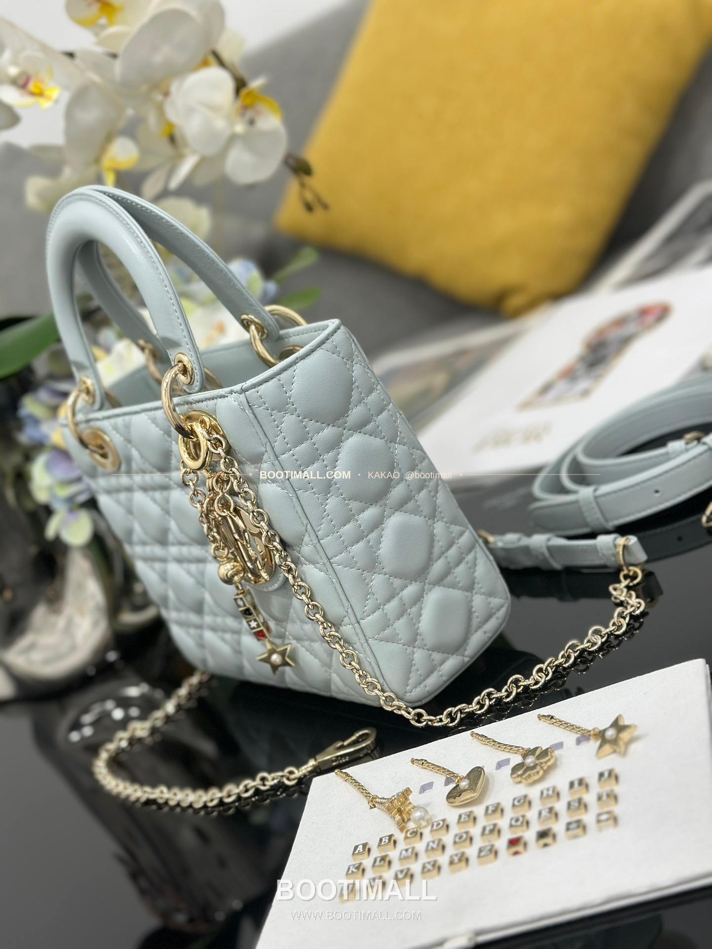 디올 레이디디올 램스킨 카나쥬 블랙 미니 체인 토트백 Dior Lady Dior Lambskin Cannage Black Mini Chain Tote Bag M0638 20cm 10