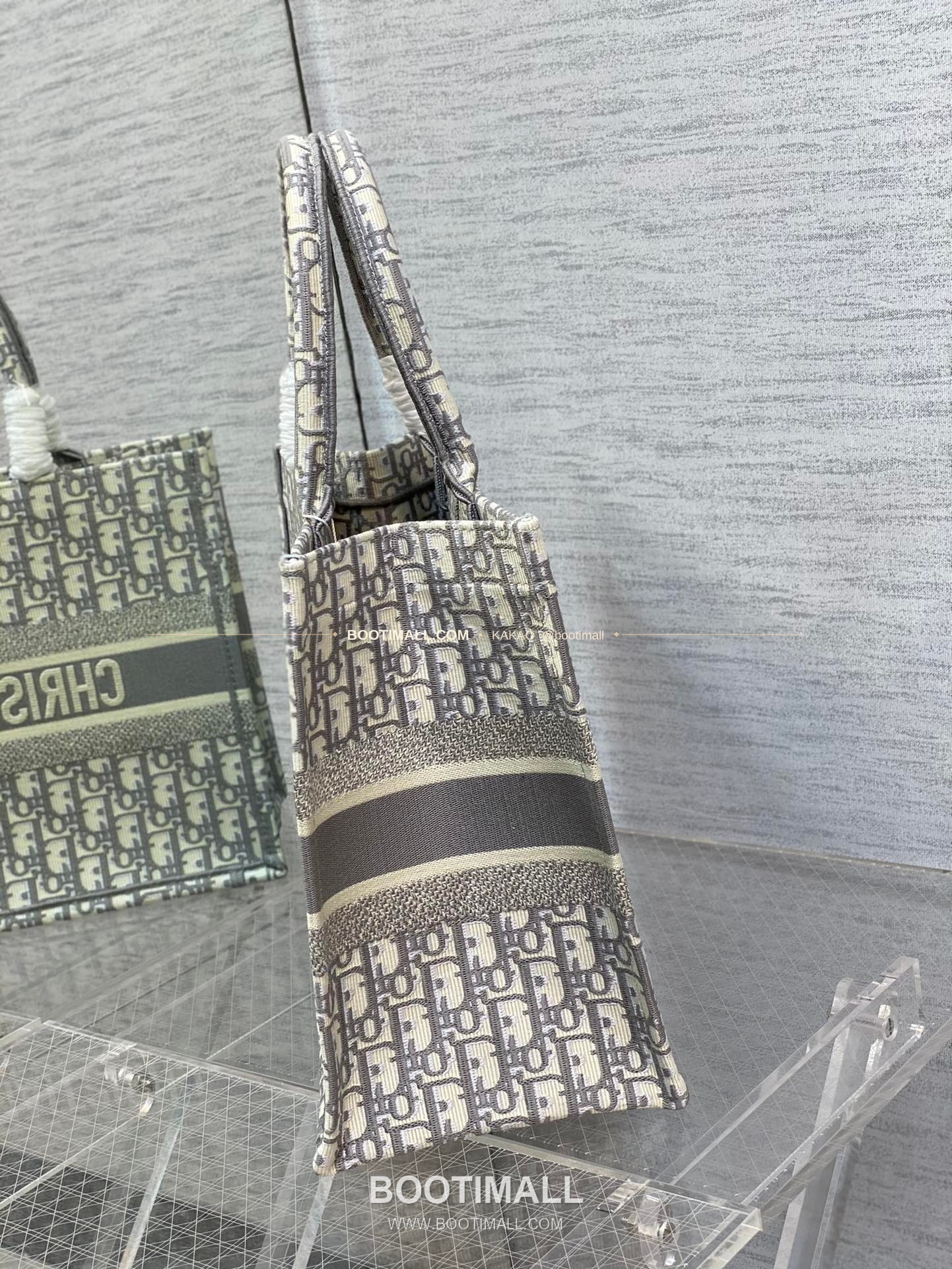 디올 오블리크 자수 캔버스 블루 미디엄 토트백 Dior Oblique Embroidered Canvas Blue Medium Tote Bag 8001 36cm 6