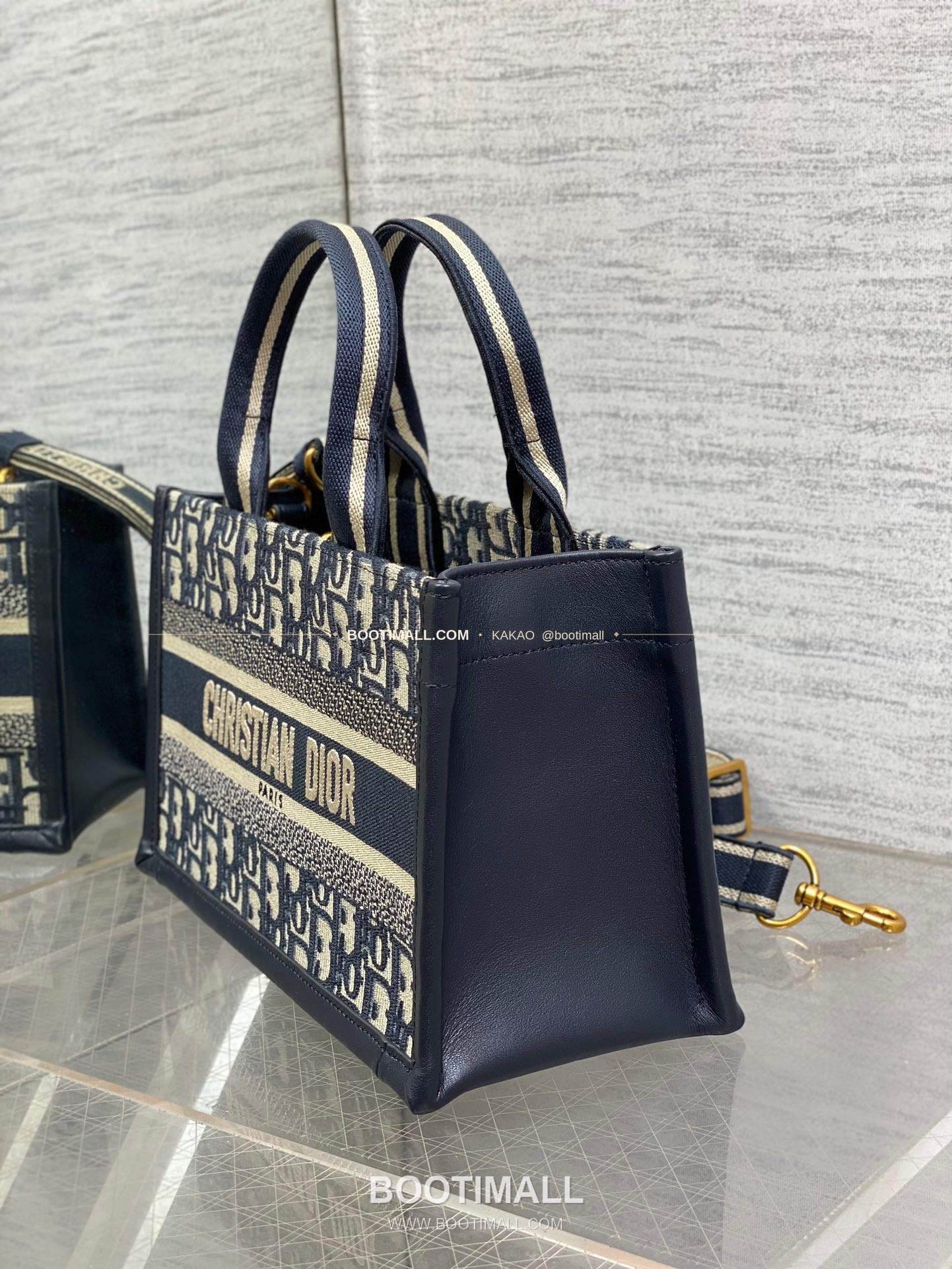 디올 오블리크 자수 캔버스 스트랩 스몰 토트백 Dior Oblique Embroidered Canvas Strap Small Tote Bag 27cm 5