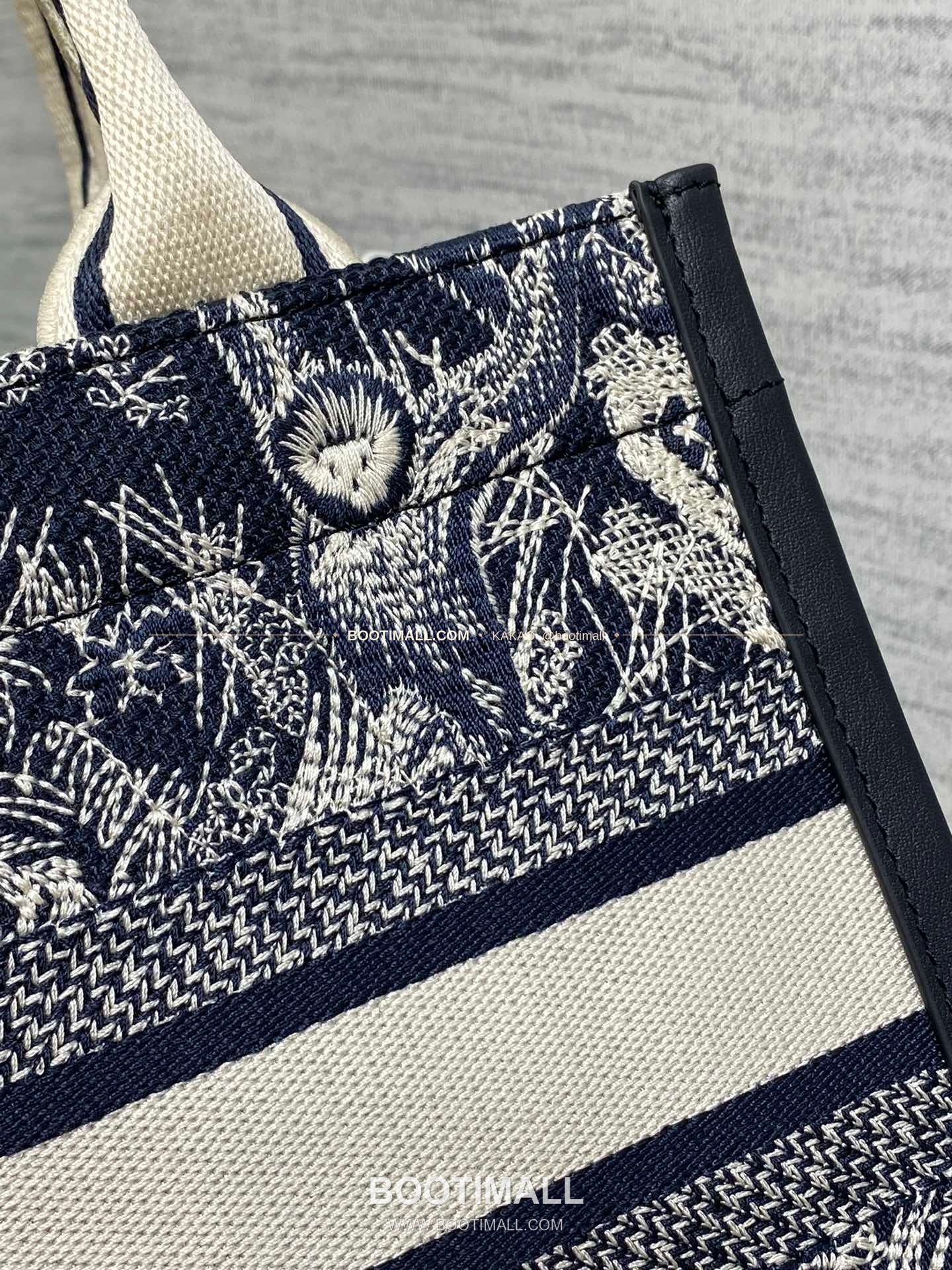 디올 오블리크 자수 캔버스 스트랩 스몰 토트백 Dior Oblique Embroidered Canvas Strap Small Tote Bag 26cm 5