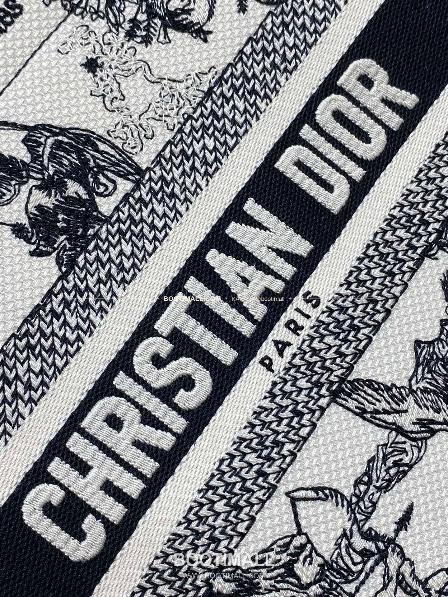 디올 오블리크 자수 캔버스 스트랩 스몰 토트백 Dior Oblique Embroidered Canvas Strap Small Tote Bag 26cm 2