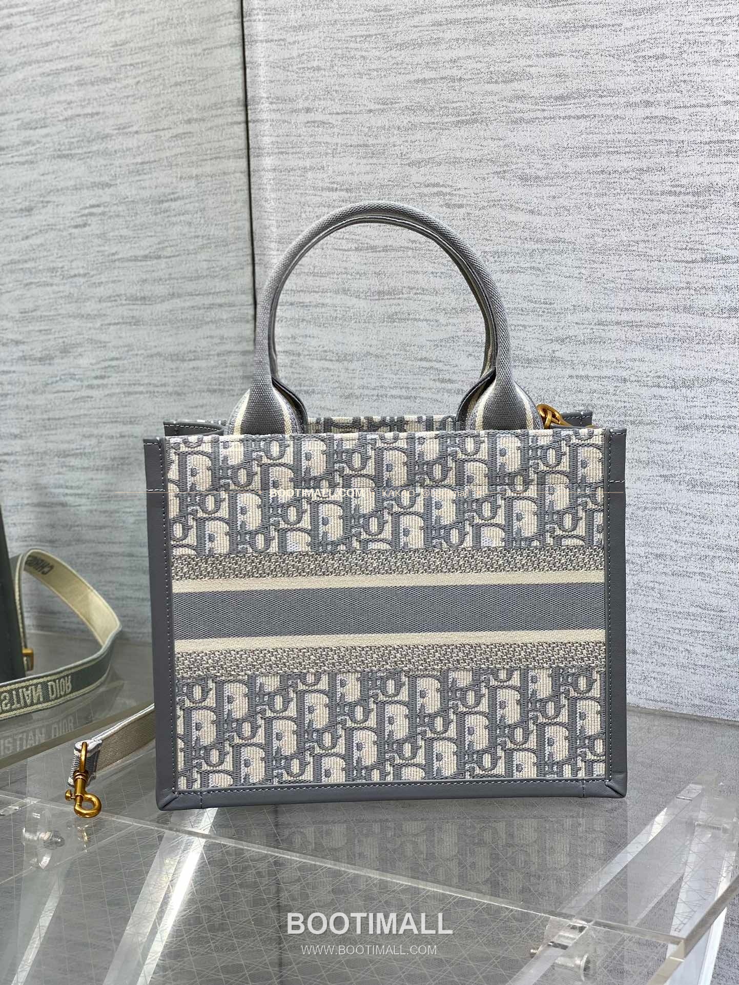 디올 오블리크 자수 캔버스 스트랩 스몰 토트백 Dior Oblique Embroidered Canvas Strap Small Tote Bag 26cm 4