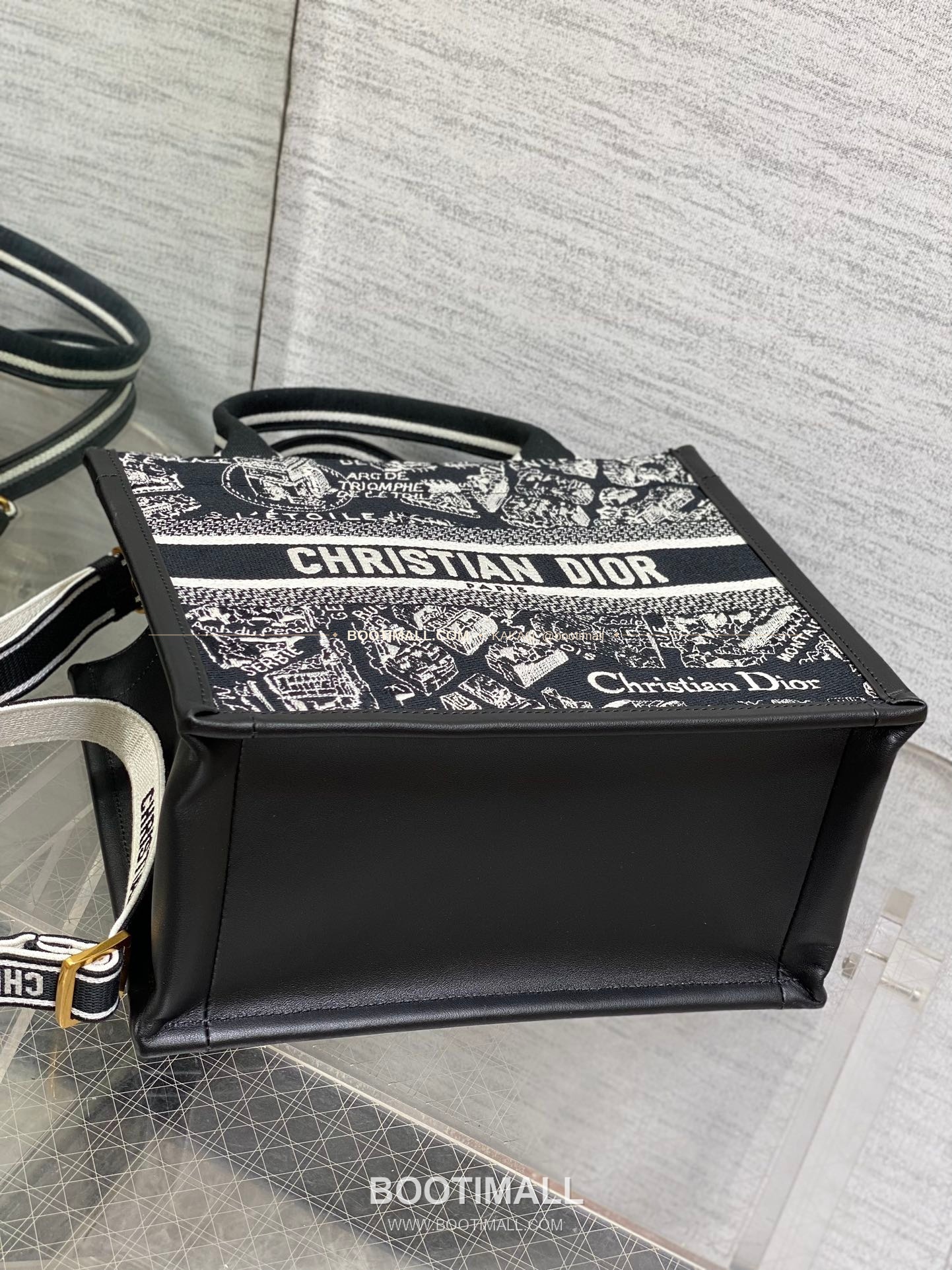 디올 오블리크 자수 캔버스 스트랩 스몰 토트백 Dior Oblique Embroidered Canvas Strap Small Tote Bag 26cm 7