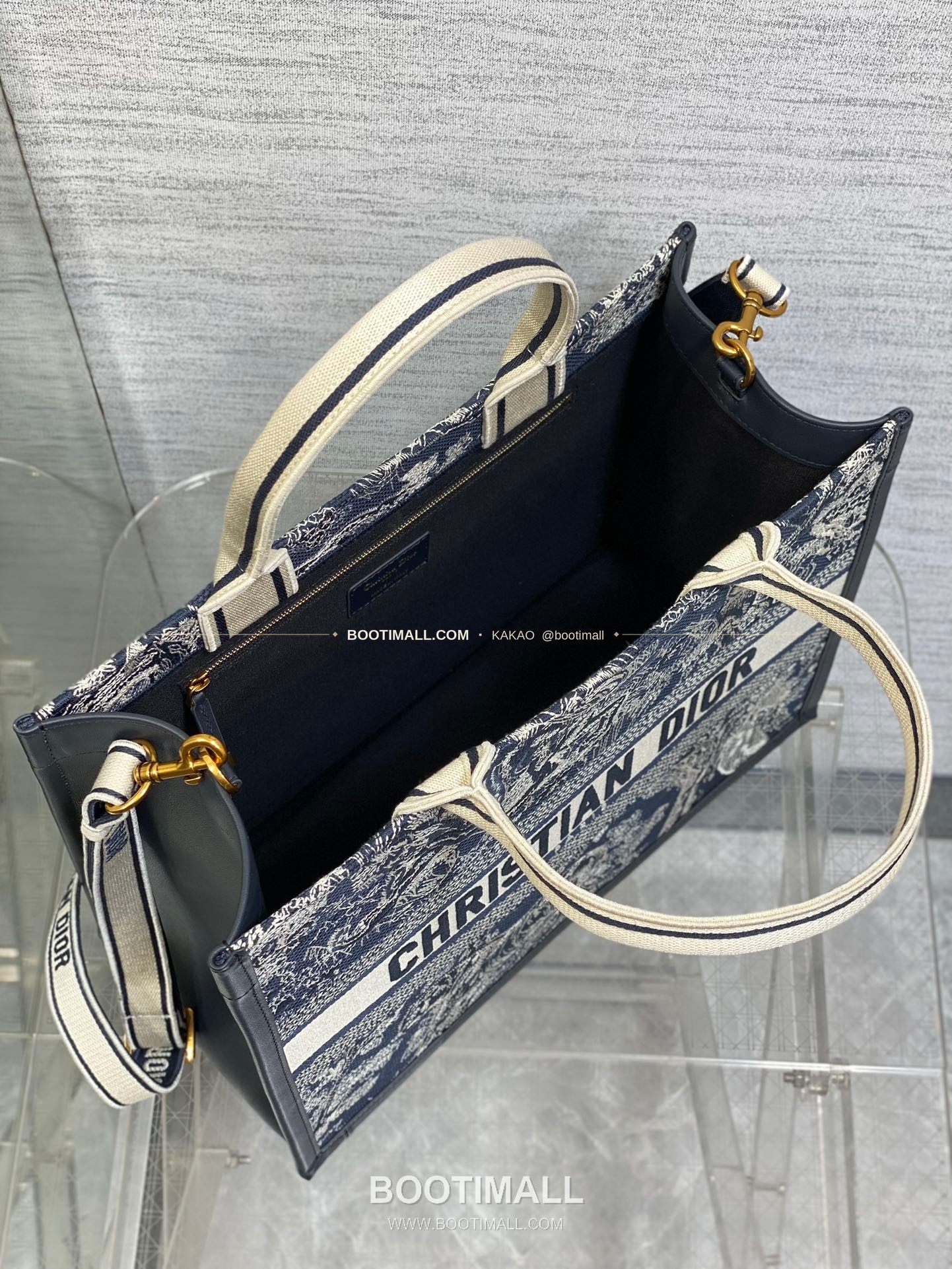 디올 오블리크 자수 캔버스 스트랩 미디엄 토트백 Dior Oblique Embroidered Canvas Strap Medium Tote Bag 36cm 8