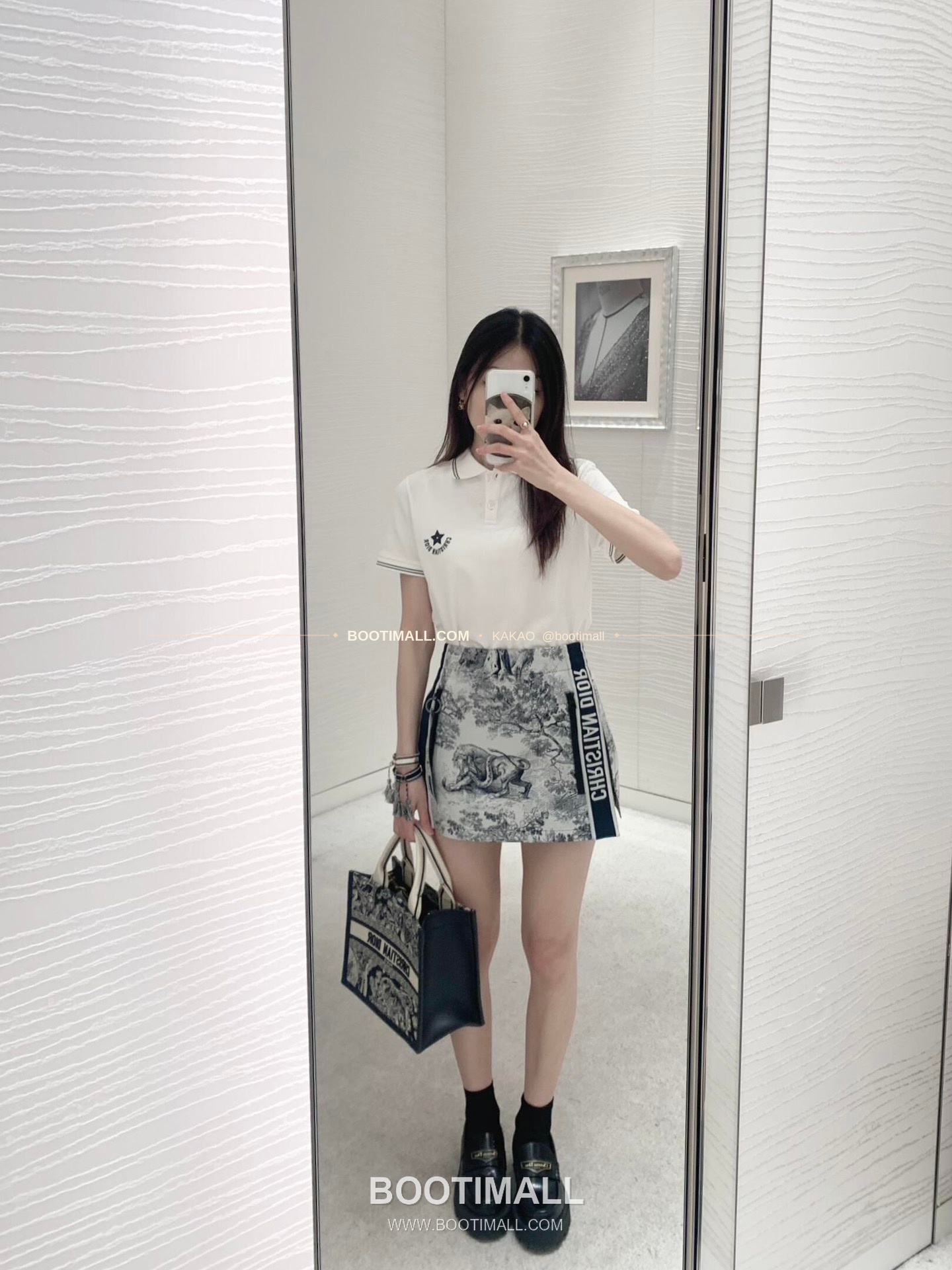 디올 오블리크 자수 캔버스 스트랩 미디엄 토트백 Dior Oblique Embroidered Canvas Strap Medium Tote Bag 36cm 1