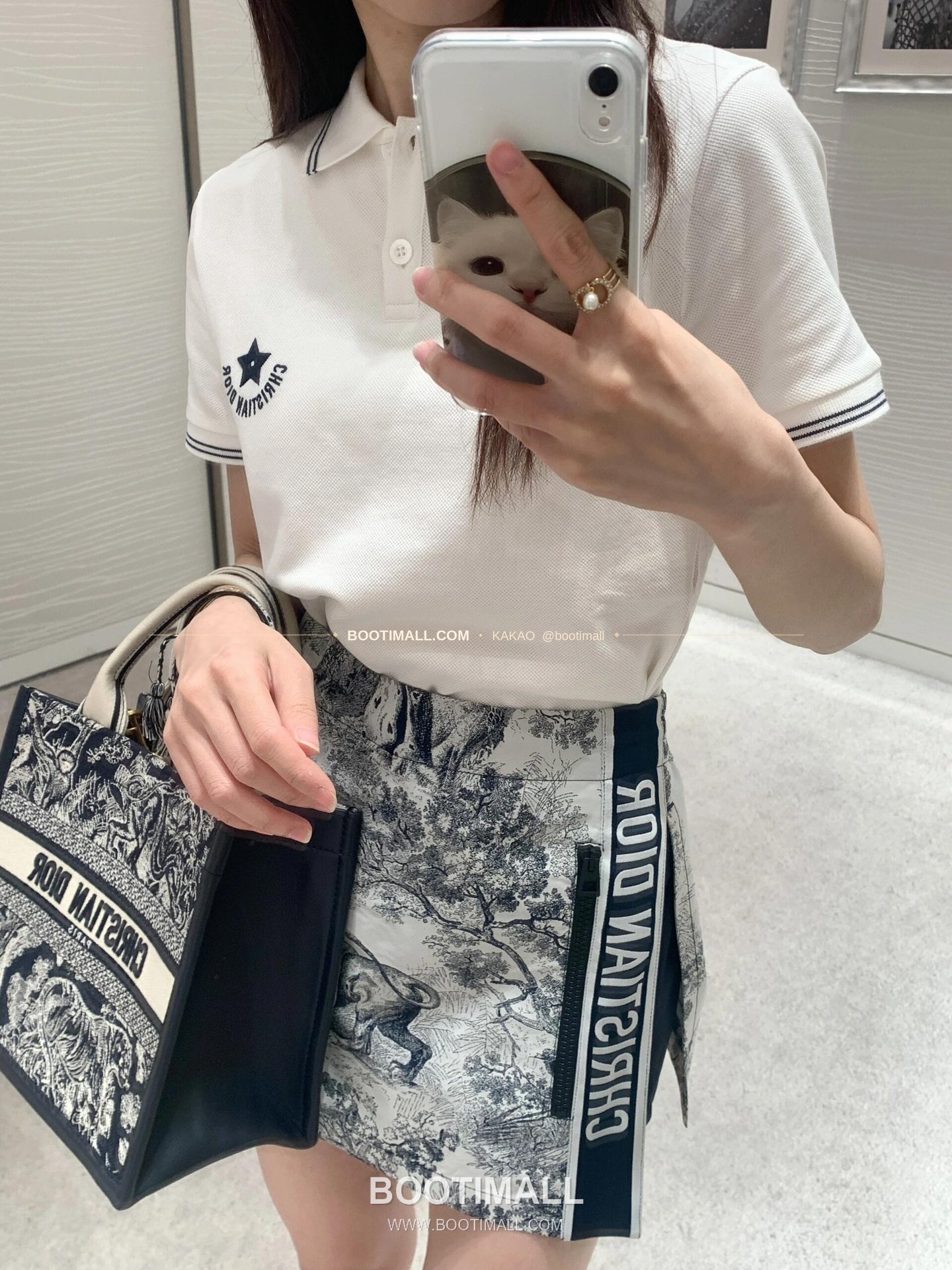 디올 오블리크 자수 캔버스 스트랩 미디엄 토트백 Dior Oblique Embroidered Canvas Strap Medium Tote Bag 36cm 2