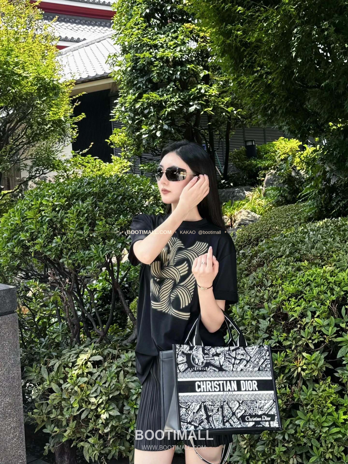 디올 오블리크 자수 캔버스 스트랩 미디엄 토트백 Dior Oblique Embroidered Canvas Strap Medium Tote Bag 36cm 4