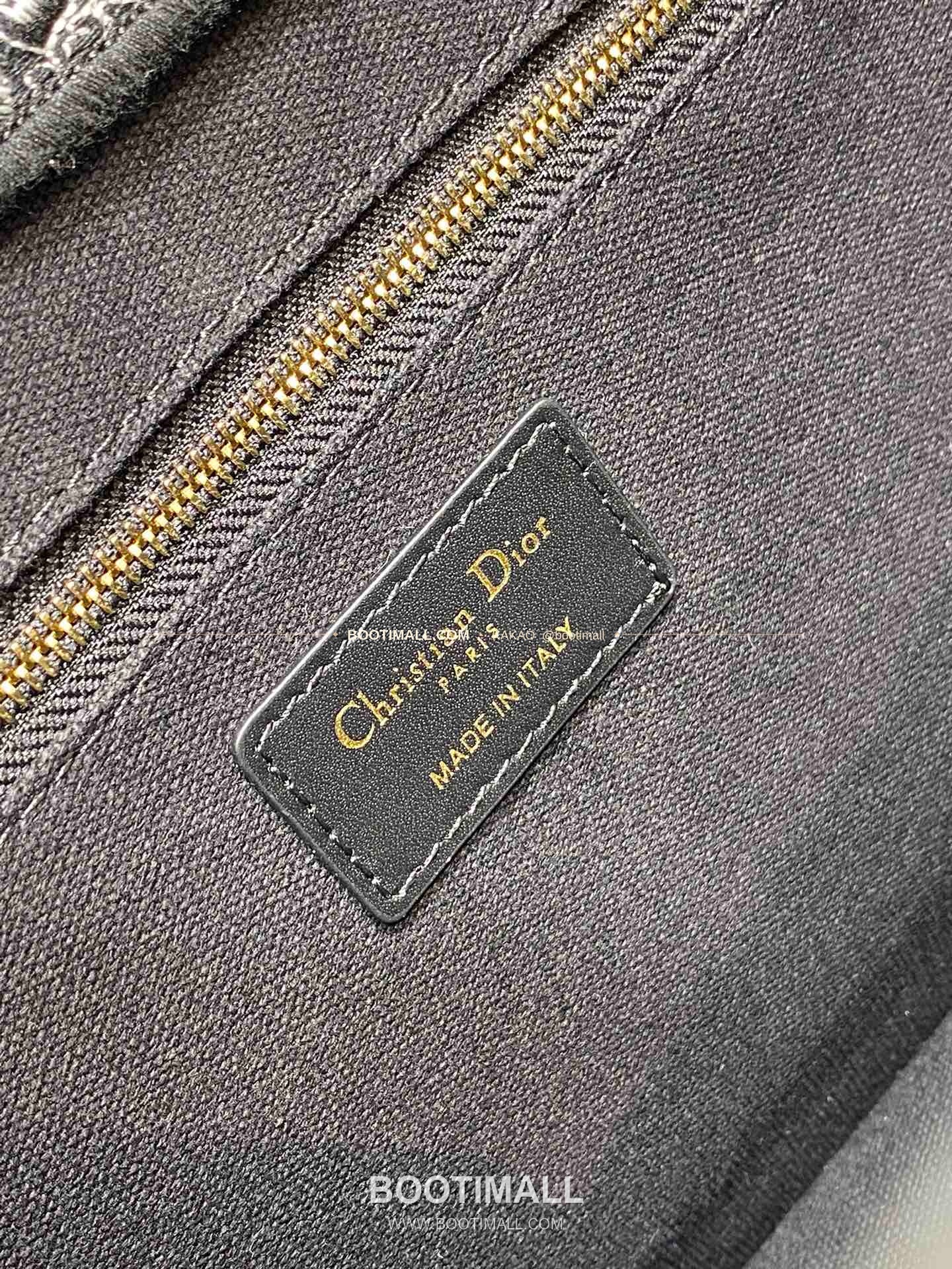 디올 오블리크 자수 캔버스 스트랩 스몰 토트백 Dior Oblique Embroidered Canvas Strap Small Tote Bag 26cm 9