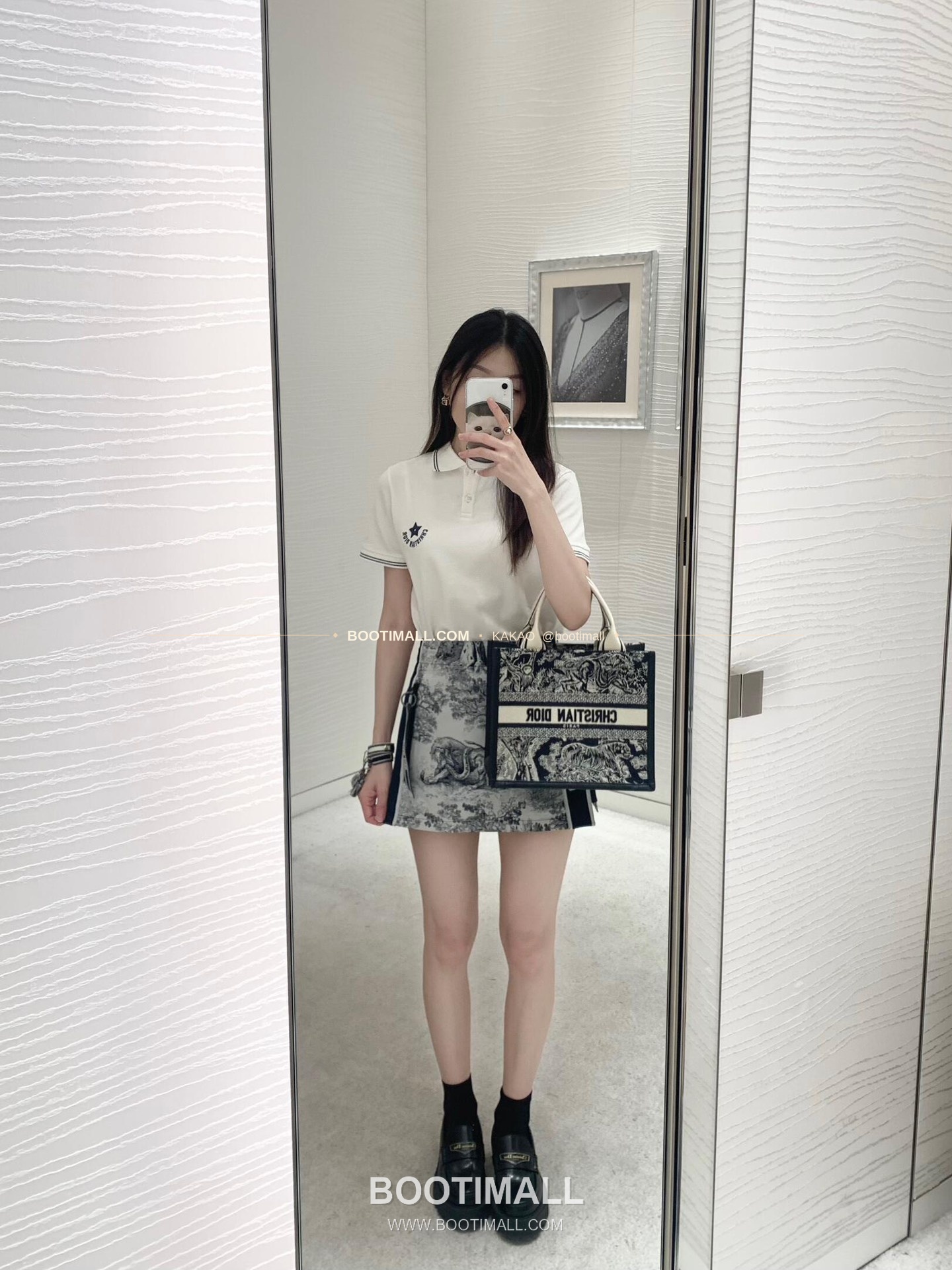 디올 오블리크 자수 캔버스 스트랩 미디엄 토트백 Dior Oblique Embroidered Canvas Strap Medium Tote Bag 36cm 5