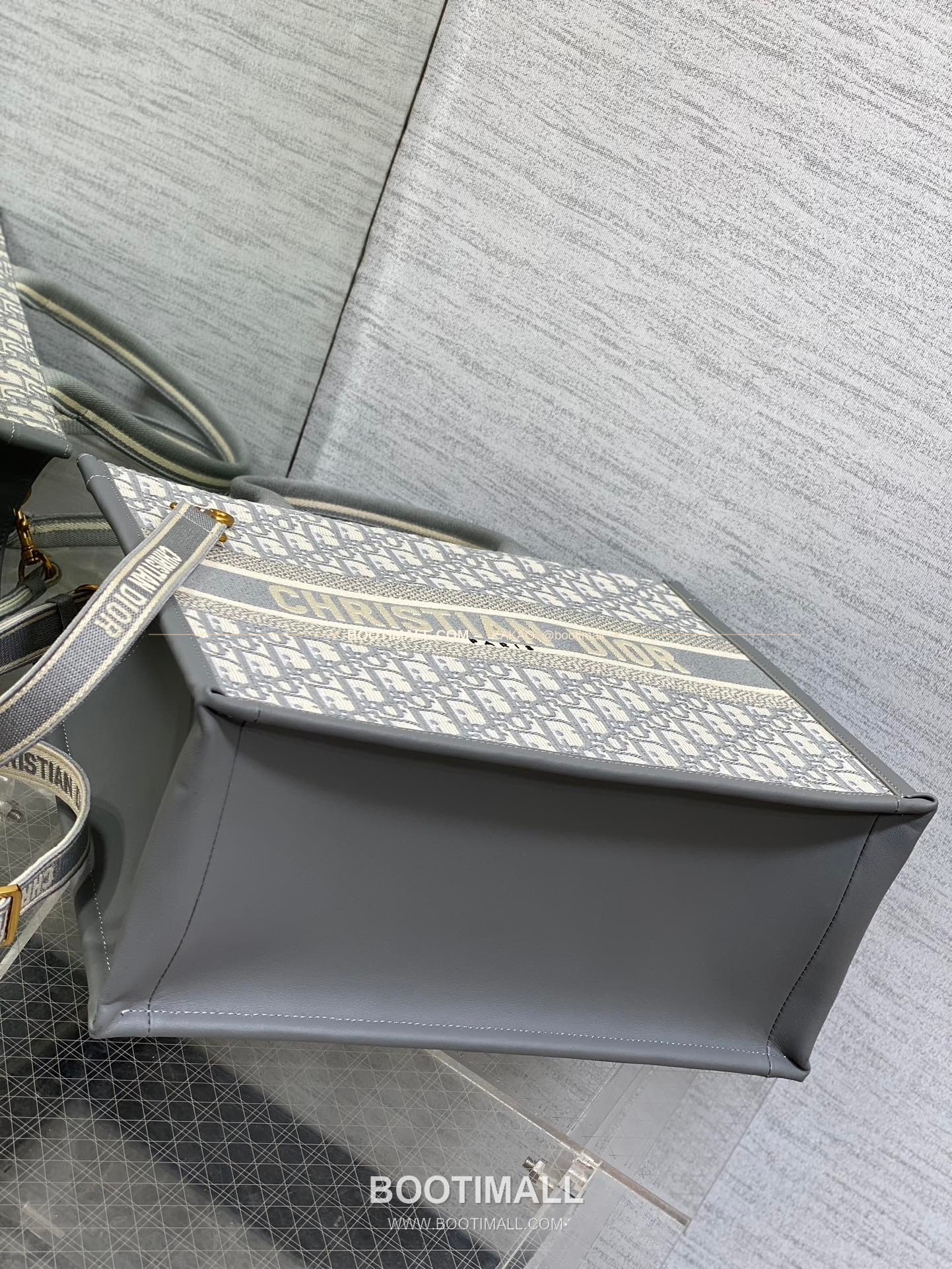 디올 오블리크 자수 캔버스 스트랩 미디엄 토트백 Dior Oblique Embroidered Canvas Strap Medium Tote Bag 36cm 11