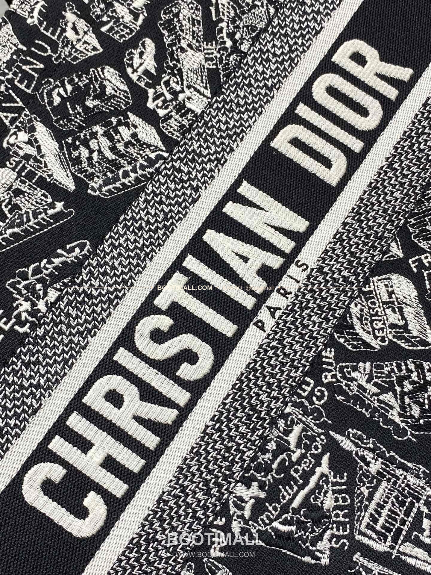 디올 오블리크 자수 캔버스 스트랩 미디엄 토트백 Dior Oblique Embroidered Canvas Strap Medium Tote Bag 36cm 7