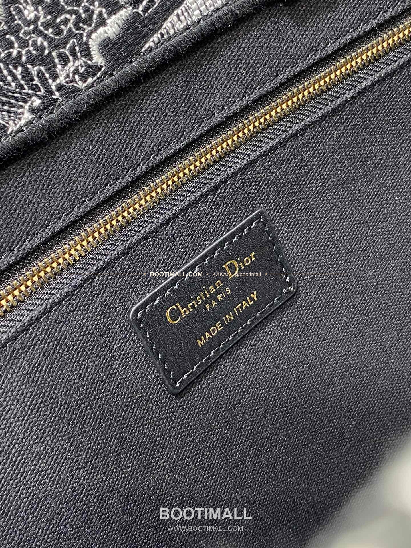 디올 오블리크 자수 캔버스 스트랩 미디엄 토트백 Dior Oblique Embroidered Canvas Strap Medium Tote Bag 36cm 14