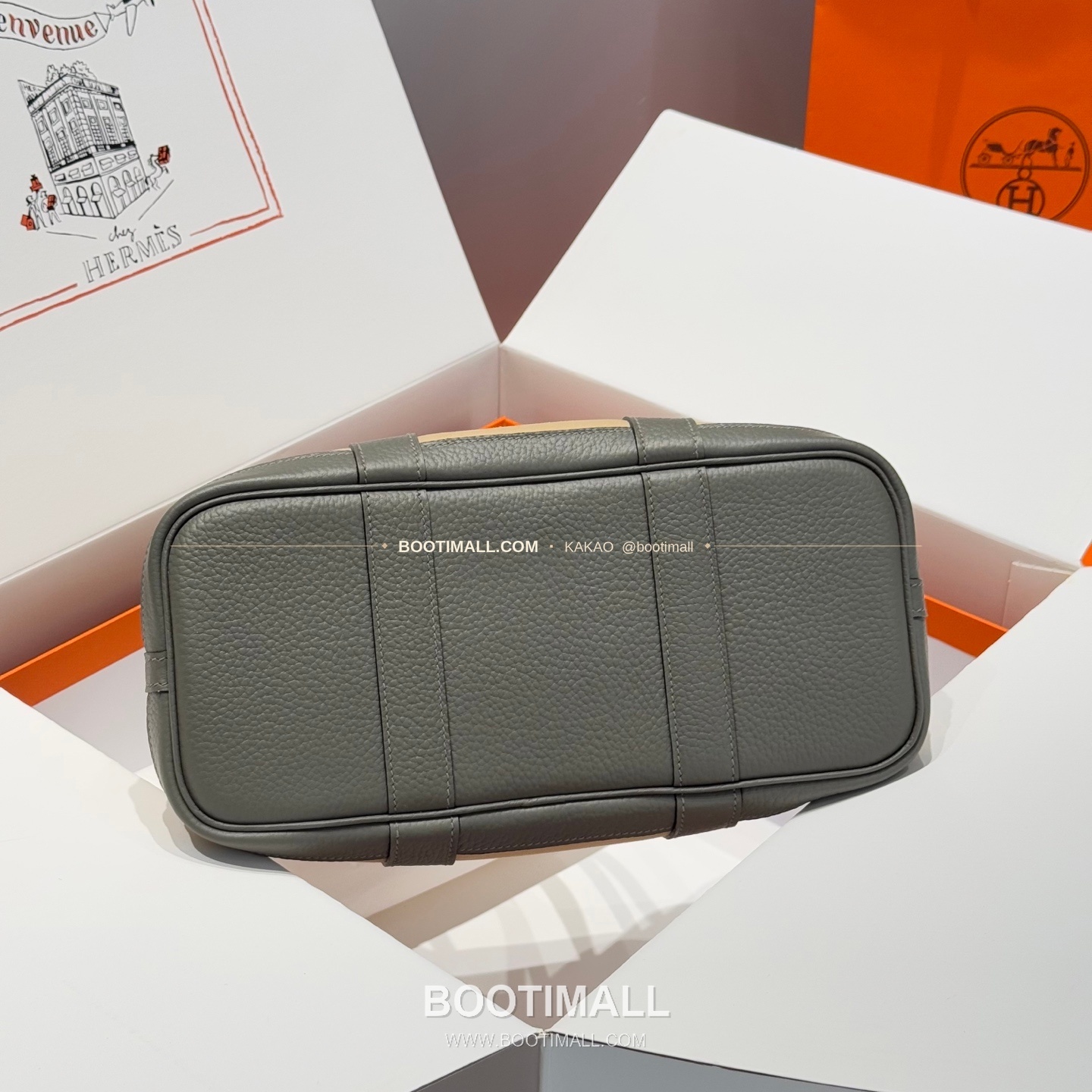 에르메스 가든파티 캔버스 레더 트림 토트백 Hermes Garden Party Canvas Leather Trim Tote Bag 30cm 3