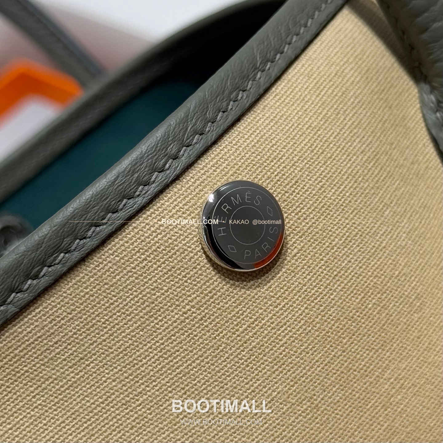 에르메스 가든파티 캔버스 레더 트림 토트백 Hermes Garden Party Canvas Leather Trim Tote Bag 30cm 4