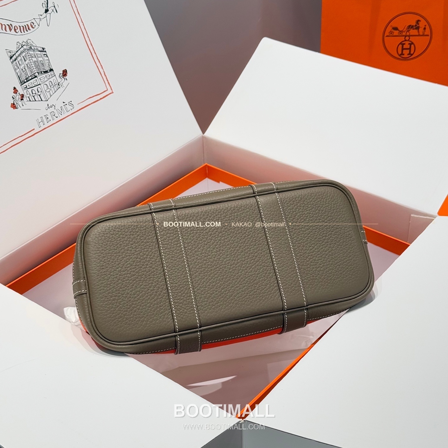 에르메스 가든파티 캔버스 레더 트림 토트백 Hermes Garden Party Canvas Leather Trim Tote Bag 30cm 3