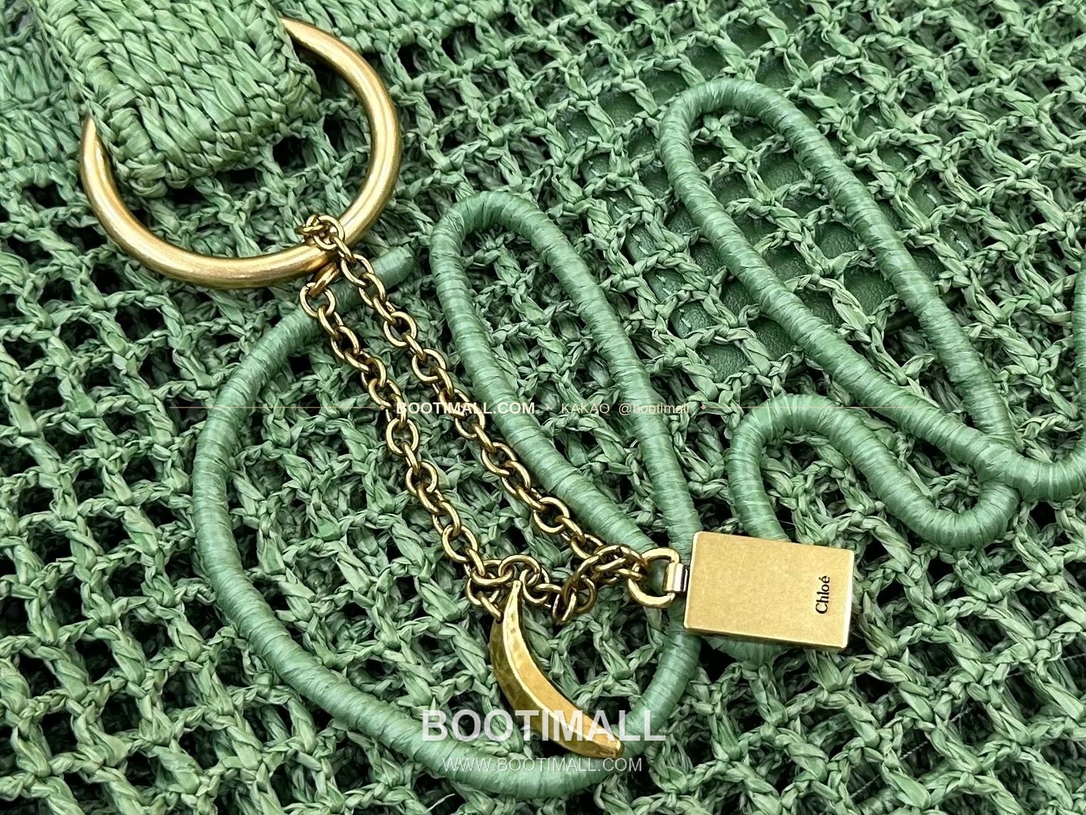 끌로에 2026SS 라피아 위빙 로고자수 바나나 토트백 Chloe 2026 SS Raffia Woven Logo Embroidery Banana Tote Bag 1666 37cm 5