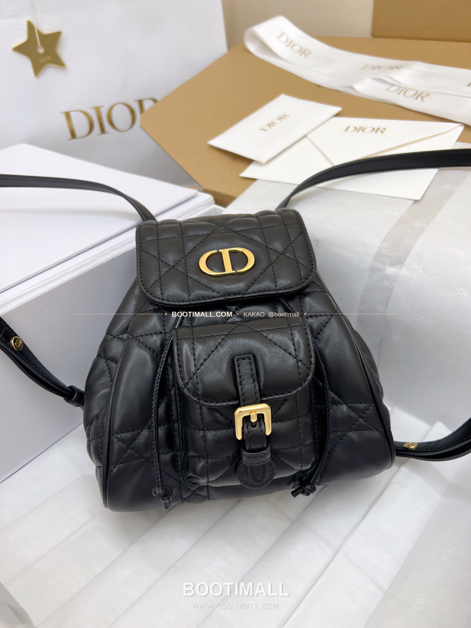 디올 카로 램스킨 까나쥬 백팩 Dior Caro Lambskin Cannage Backpack 19cm 9