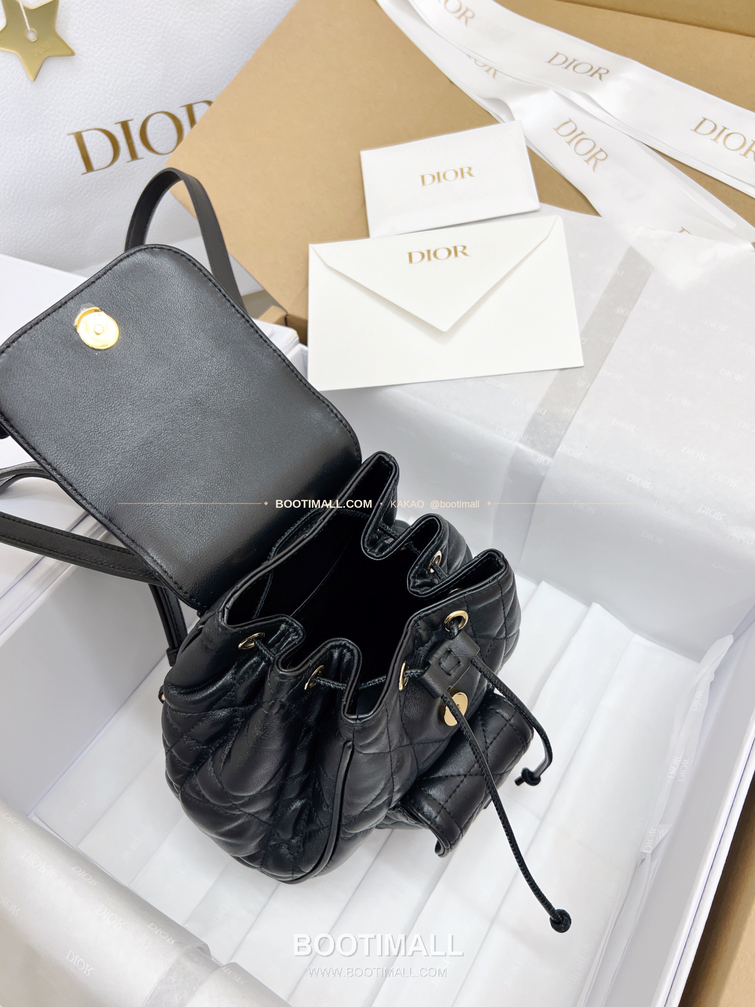 디올 카로 램스킨 까나쥬 백팩 Dior Caro Lambskin Cannage Backpack 19cm 14