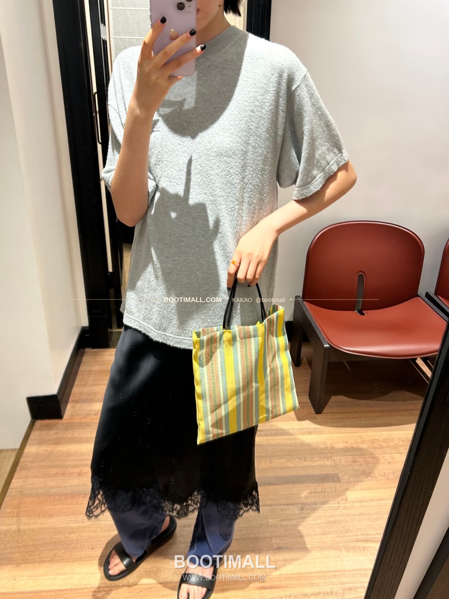 더로우 라이트웨이트 메쉬 패치워크 미니 토트백 The Row Lightweight Mesh Patchwork Mini Tote Bag TR-131 29cm 5