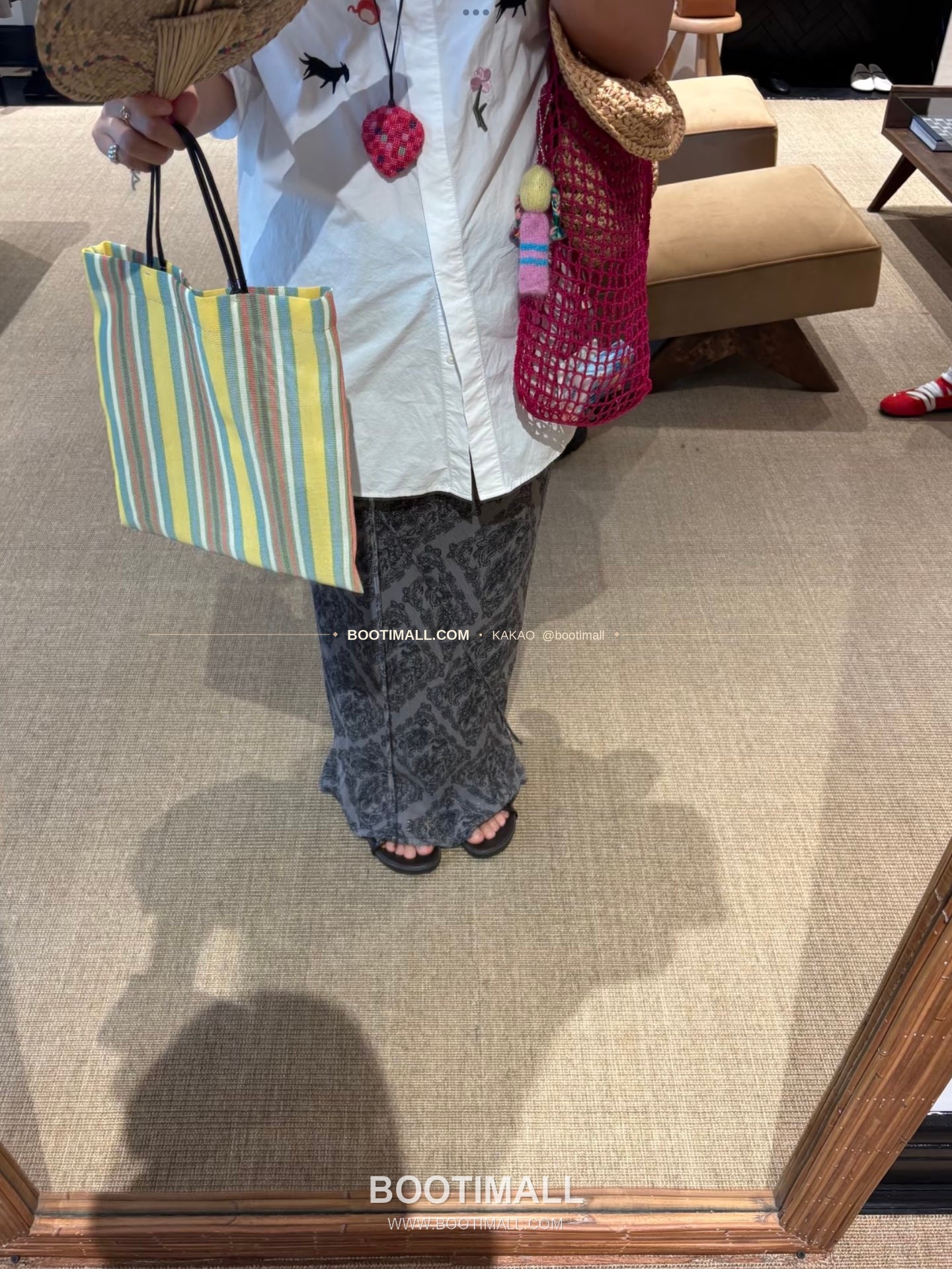 더로우 라이트웨이트 메쉬 패치워크 미니 토트백 The Row Lightweight Mesh Patchwork Mini Tote Bag TR-131 29cm 6