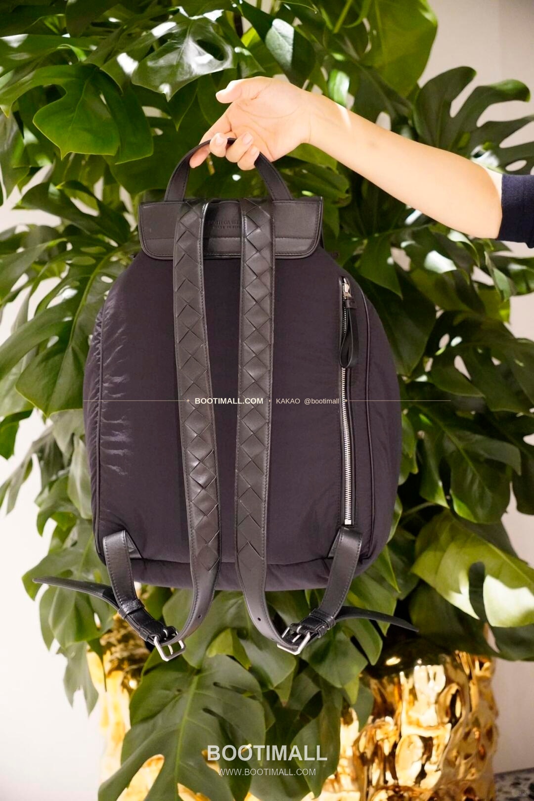 보테가베네타 페이퍼 나일론 레더스트랩 백팩 Bottega Veneta Paper Nylon Leather Strap Backpack 806160 42cm 2