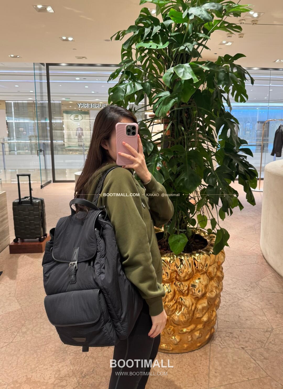 보테가베네타 페이퍼 나일론 레더스트랩 백팩 Bottega Veneta Paper Nylon Leather Strap Backpack 806160 42cm 5