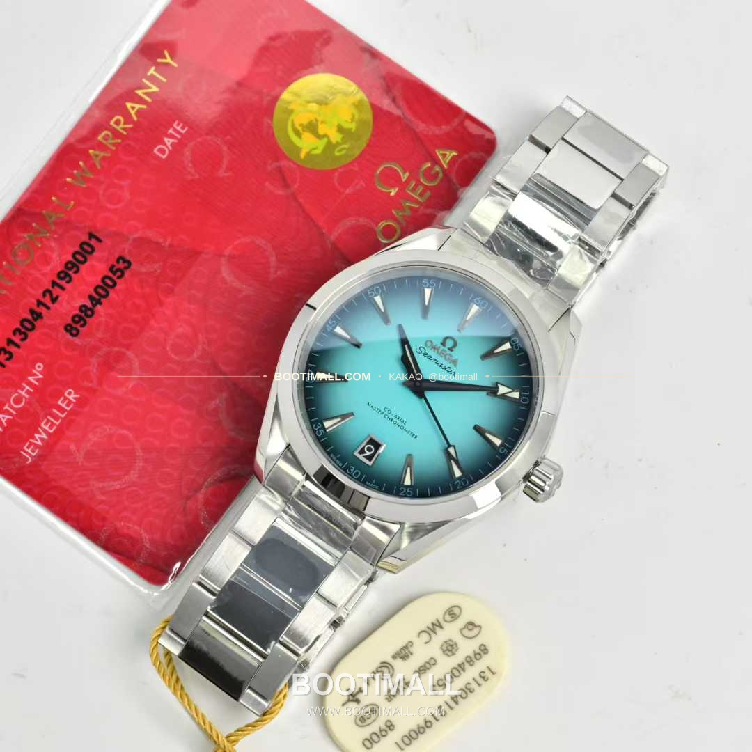 오메가 씨마스터 아쿠아테라 스틸 블루다이얼 데이트 오토매틱 Omega Seamaster Aqua Terra Steel Blue Dial Date Automatic 41mm 9