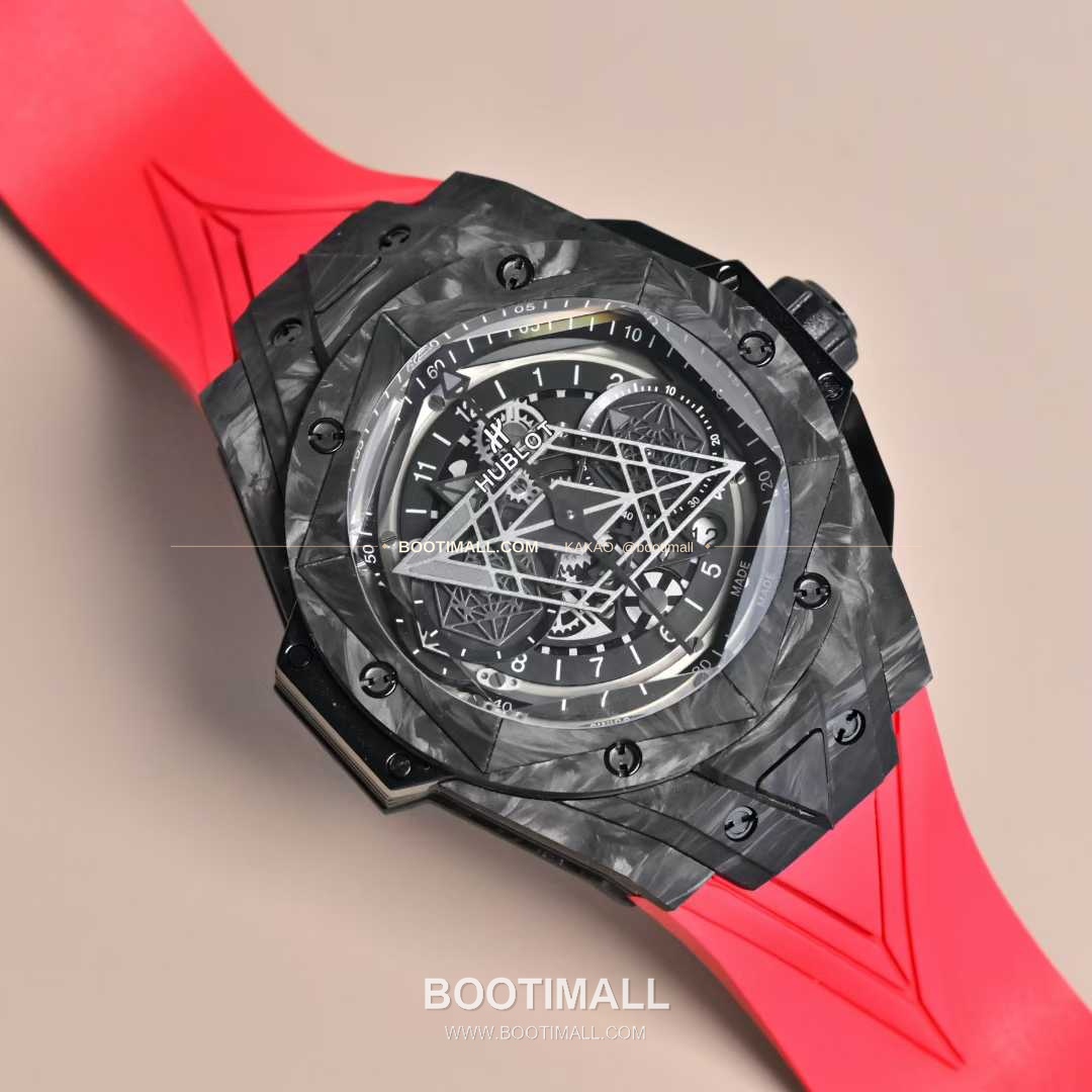위블로 빅뱅 상블루II 카본파이버 스켈레톤 크로노그래프 오토매틱 Hublot Big Bang Sang Bleu II Carbon Fiber Skeleton Chronograph Automatic 45mm 2