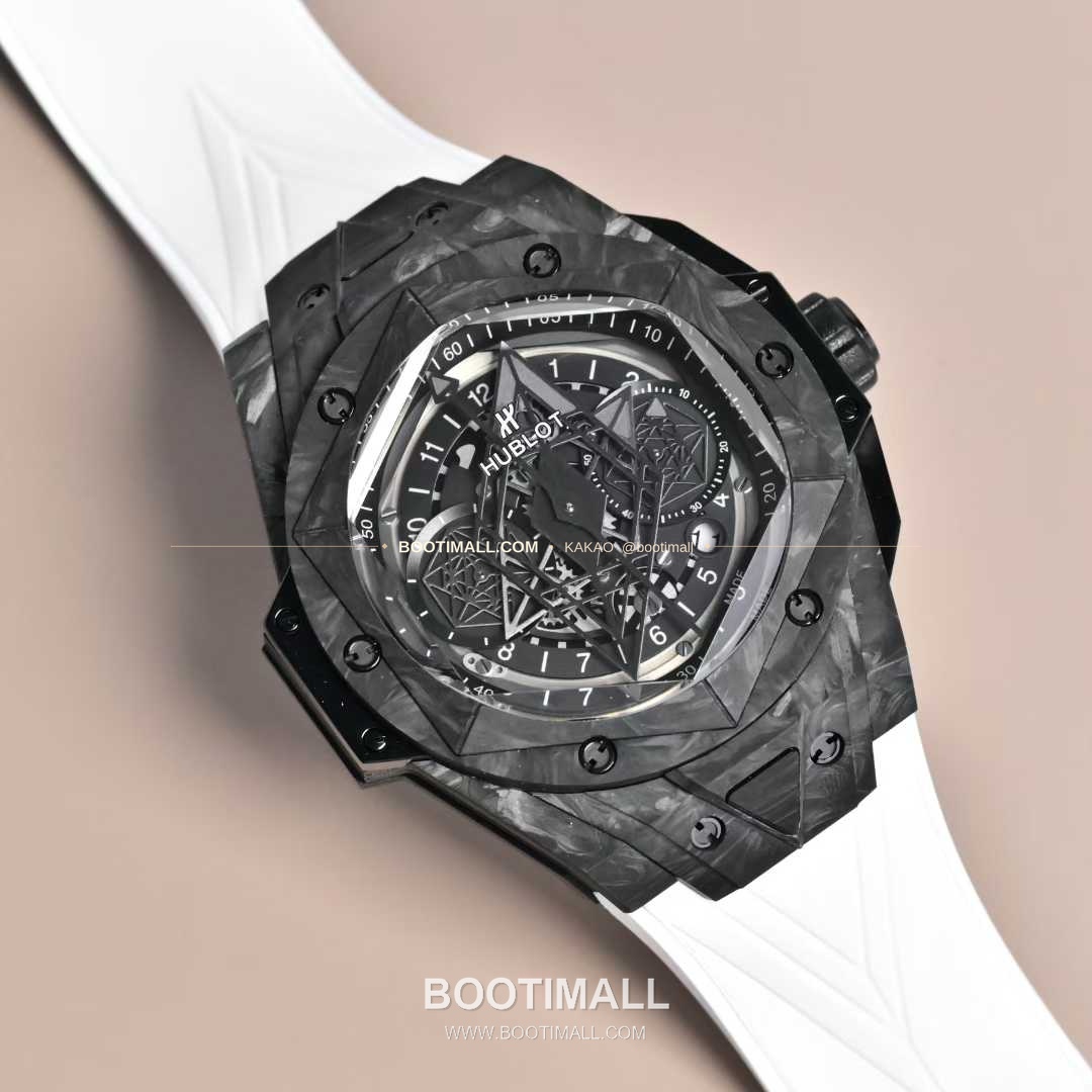 위블로 빅뱅 상블루II 카본파이버 스켈레톤 크로노그래프 오토매틱 Hublot Big Bang Sang Bleu II Carbon Fiber Skeleton Chronograph Automatic 45mm 2